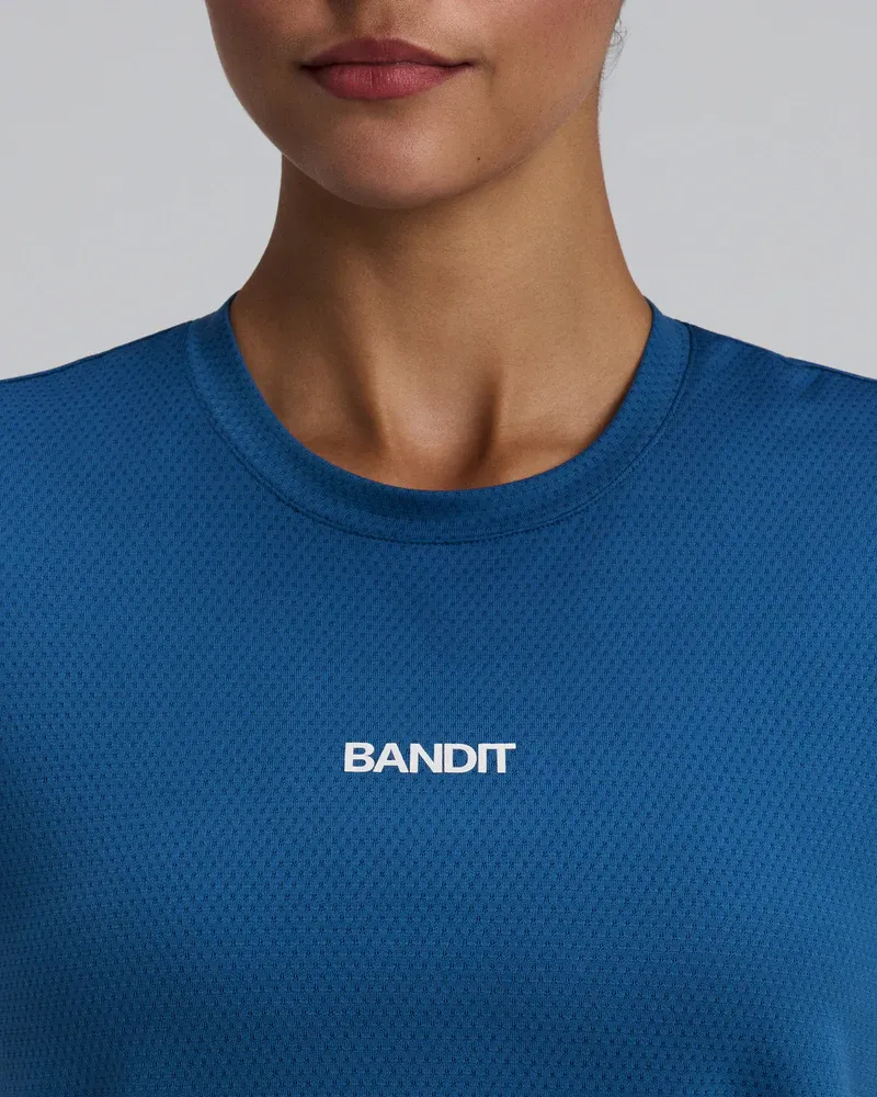 Women s Micromesh Run Tee in Aegean - 5