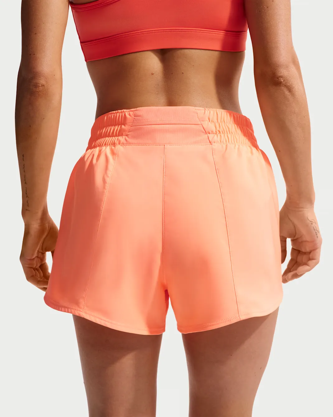 Women s One Mid Rise Shorts 3 in Orange Pulse - 5