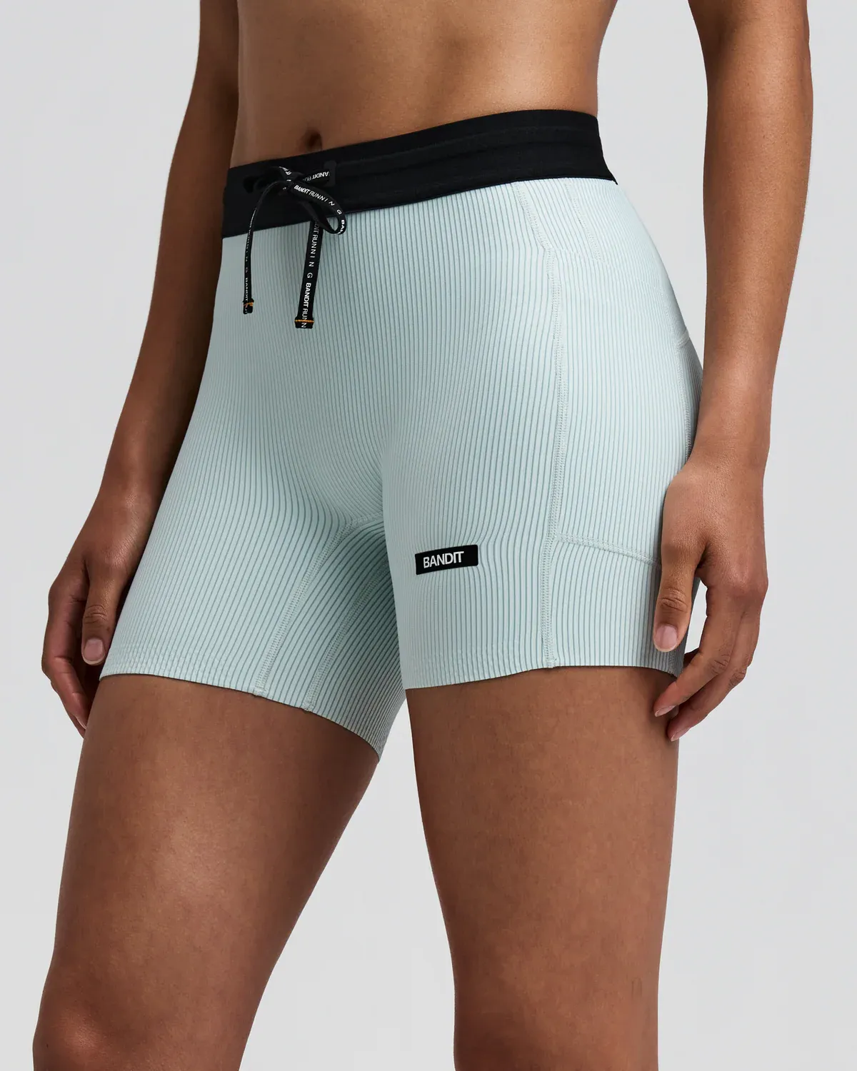 Women s Striped Cadence Compression Shorts 5 in Mist / Lagoon - 5