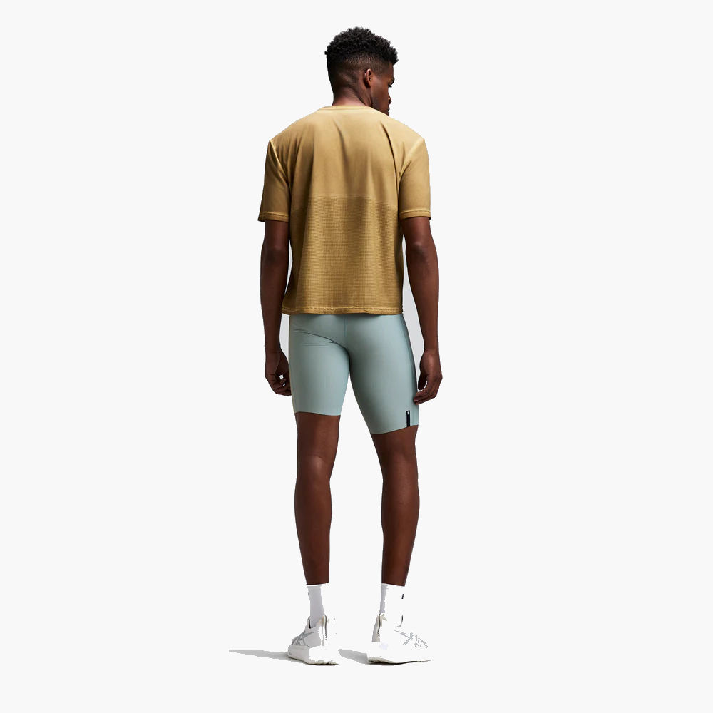 Men's Striped Cadence Half Tights — Lagoon / Copal — image 4