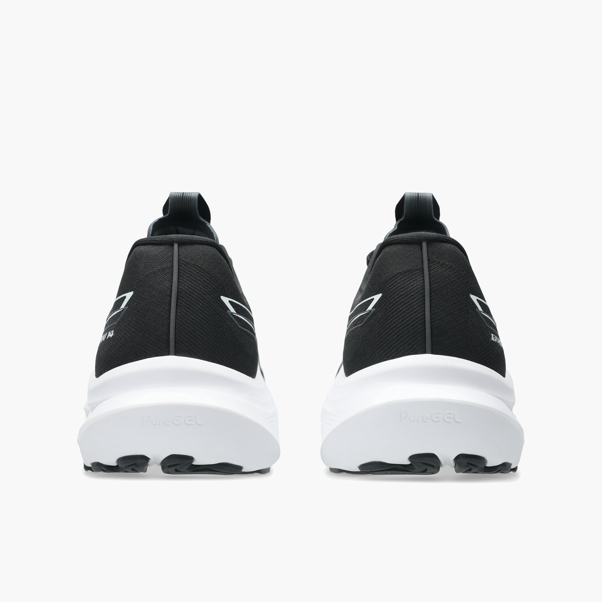Heel angle shot of Men's GT-2000 14 in Black / White