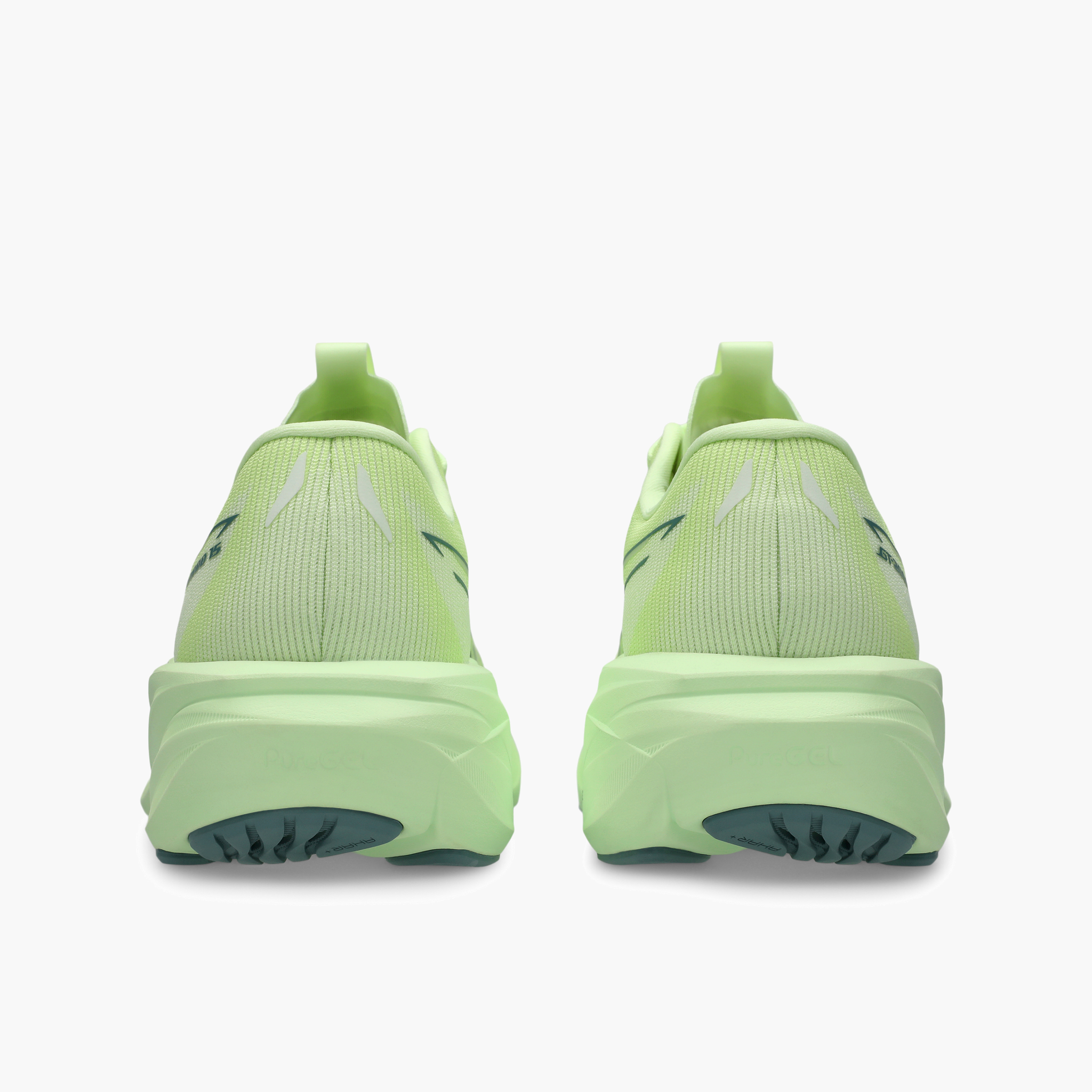 Heel angle shot of Men's GT-2000 15 in Illuminate Yellow / Foggy Teal