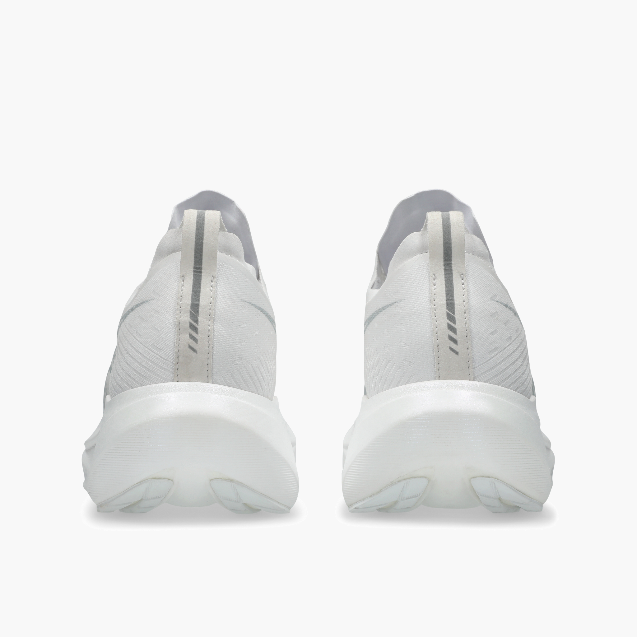 Heel angle shot of All Gender Megablast in White / Piedmont Grey