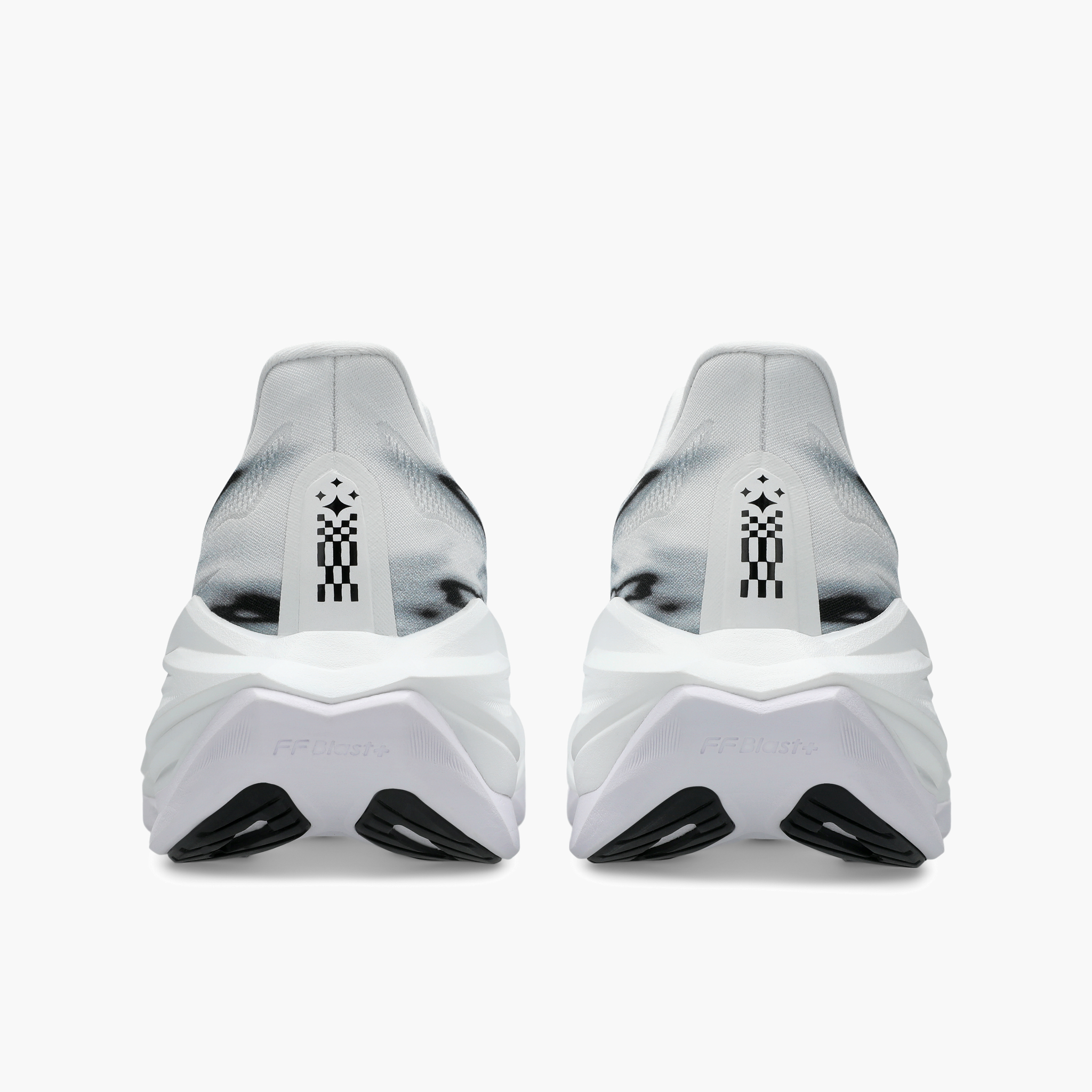 Heel angle shot of All Gender Superblast 3 in White / Black