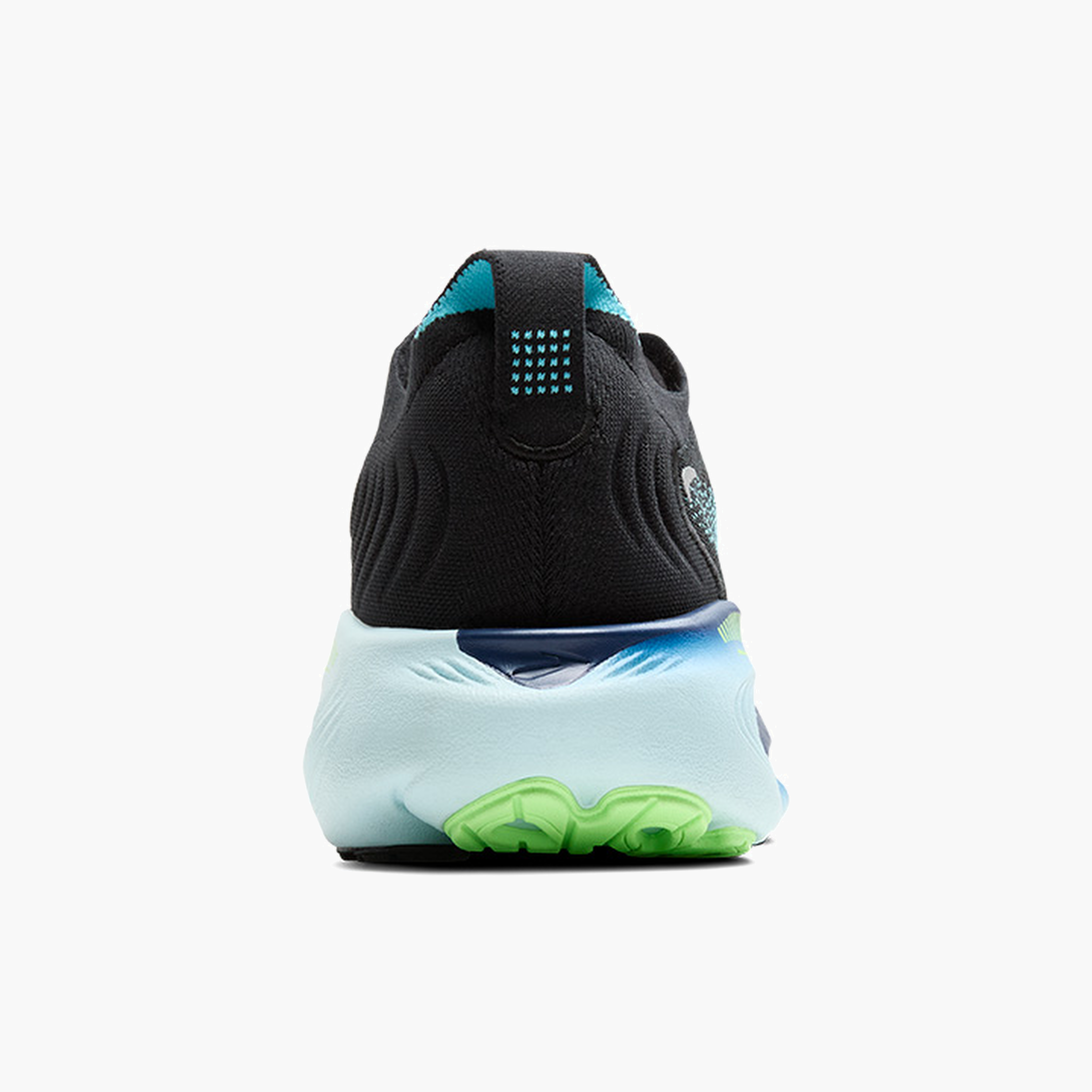 Heel angle shot of Men's Adrenaline GTS 25 in Black / Ipanema / Mint