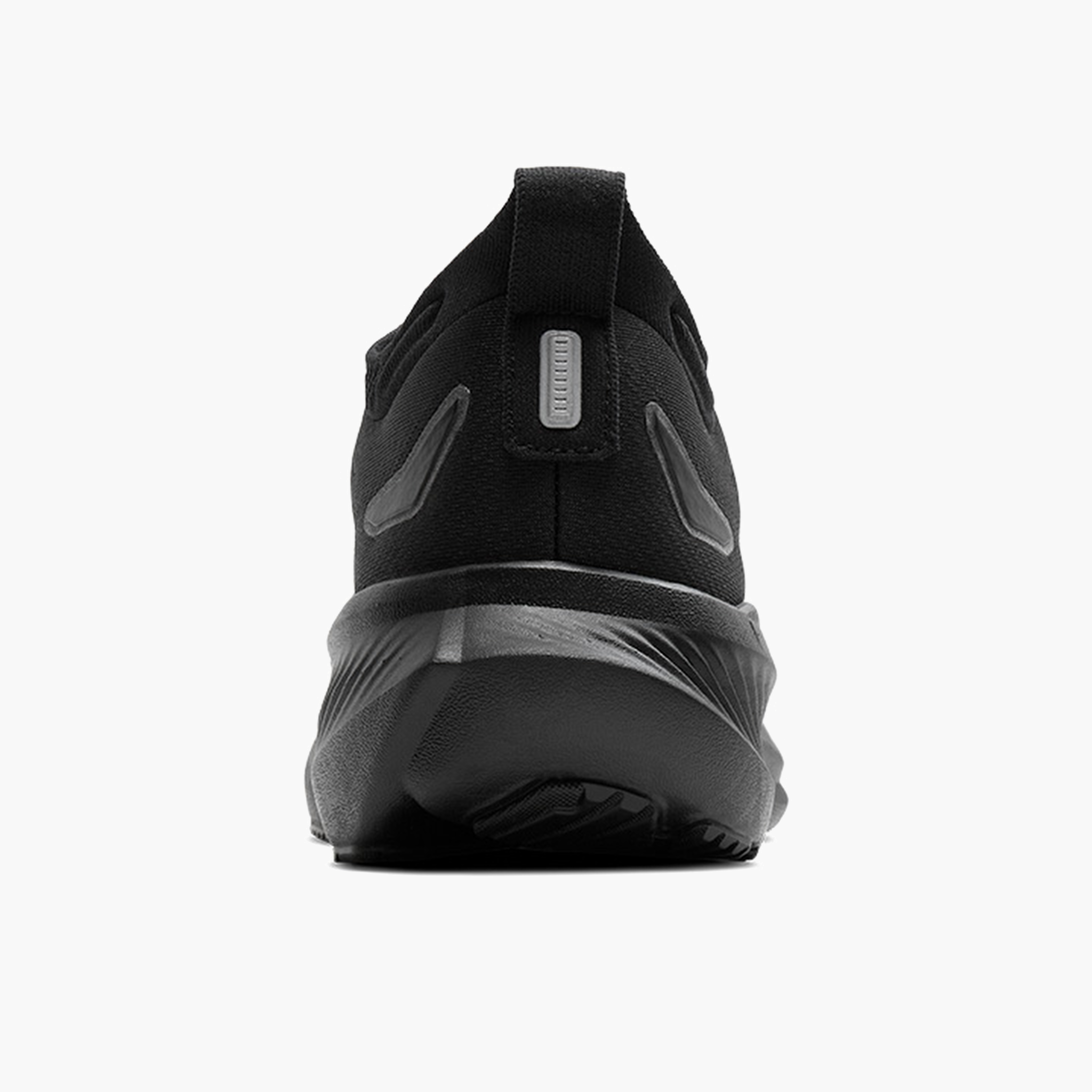 Heel angle shot of Men's Glycerin 23 in Black / Black / Ebony