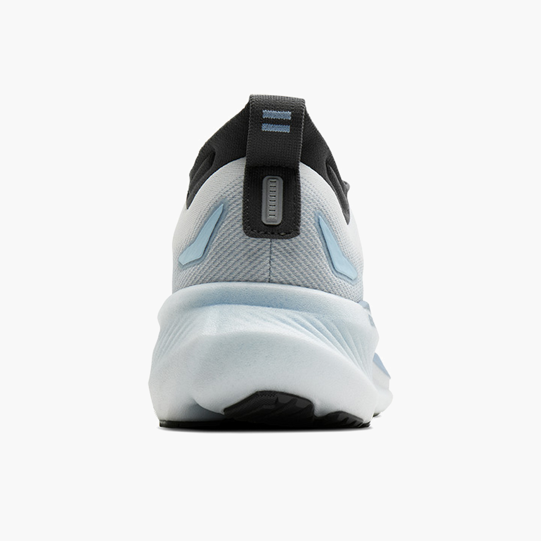 Heel angle shot of Men's Glycerin 23 in White / Rain / Baltic Sea
