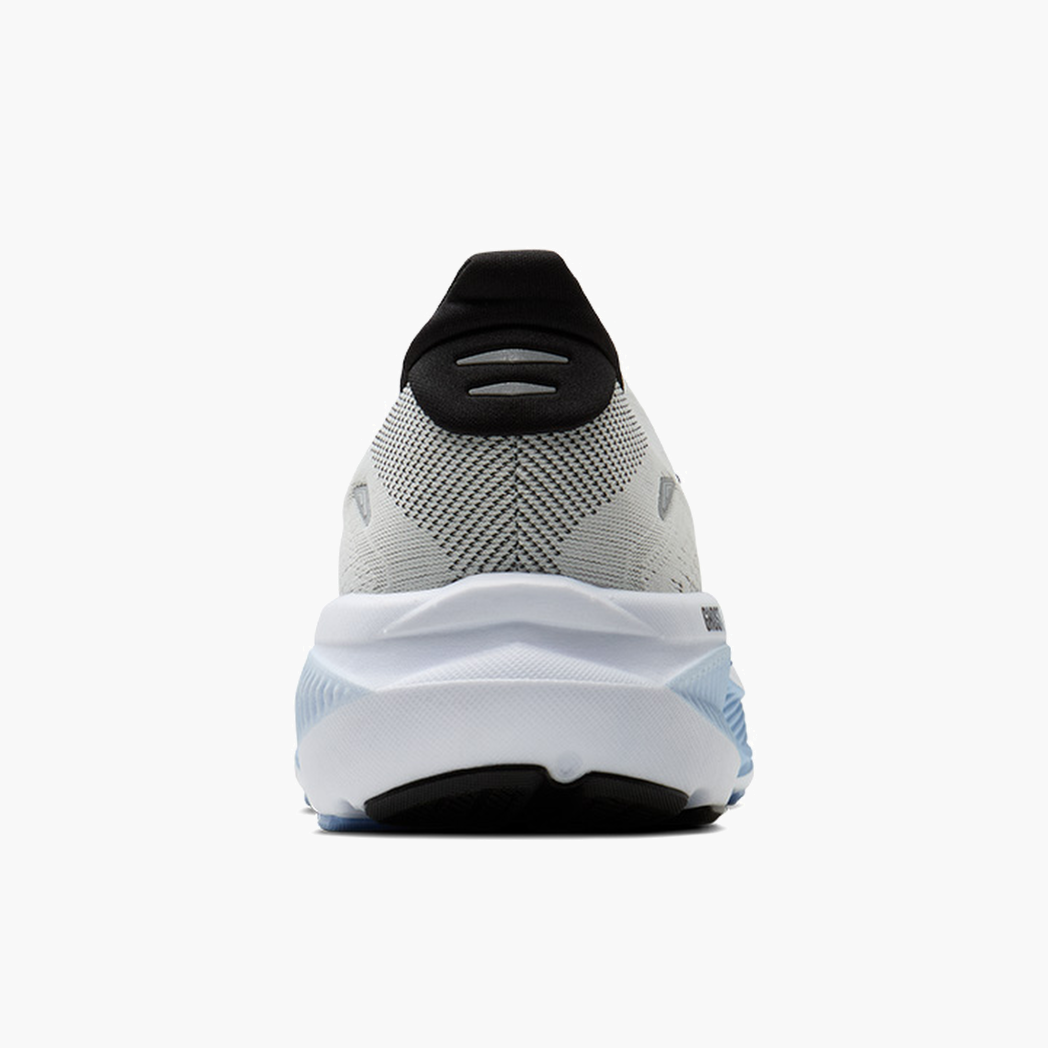 Heel angle shot of Men's Ghost 18 in White / Black / Open Air