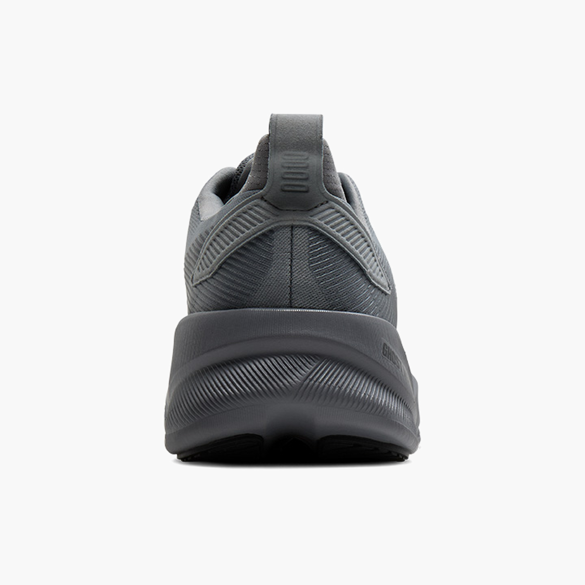 Heel angle shot of Men's Ghost Max 4 in Grey / Grey / Ebony