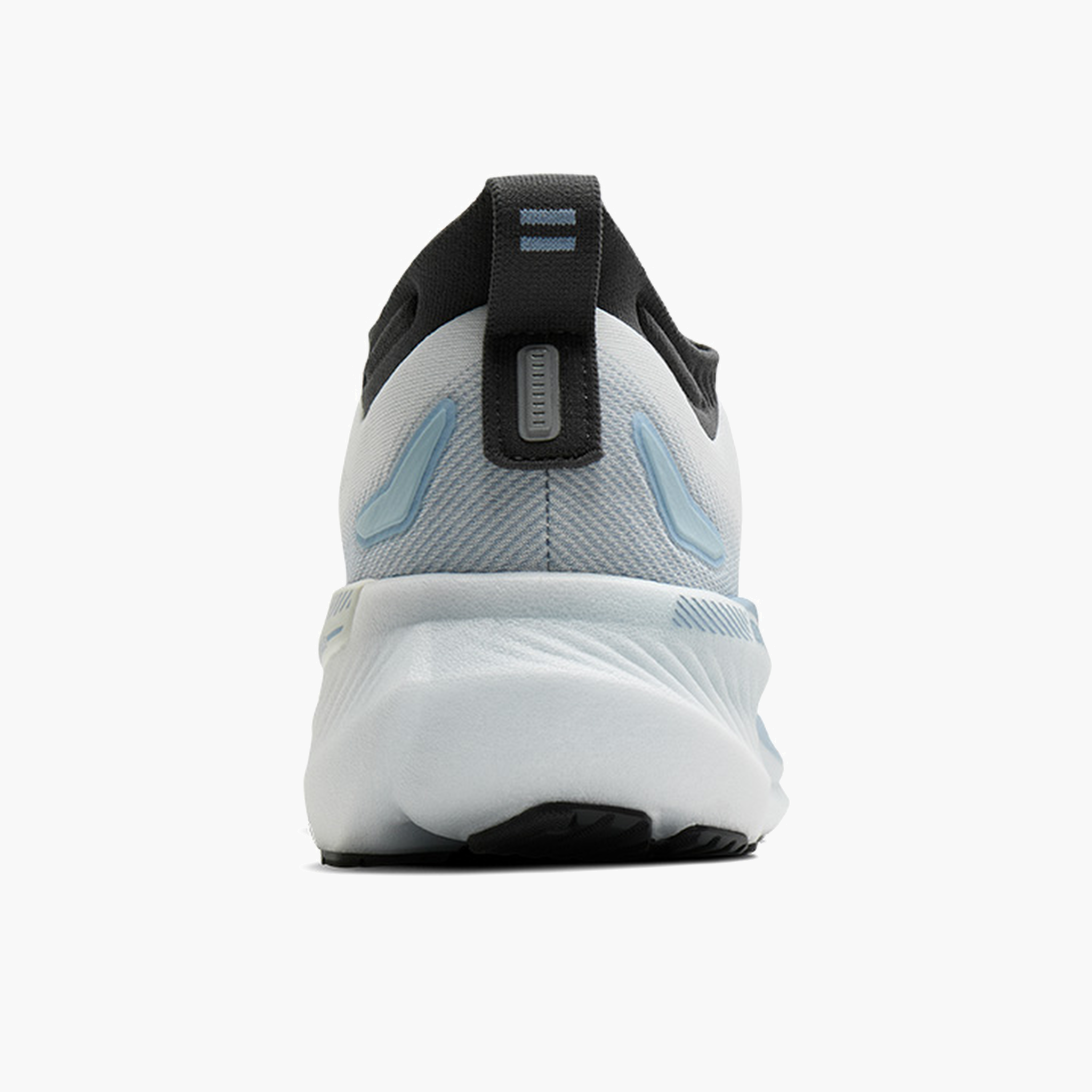 Heel angle shot of Men's Glycerin GTS 23 in White / Rain / Baltic Sea