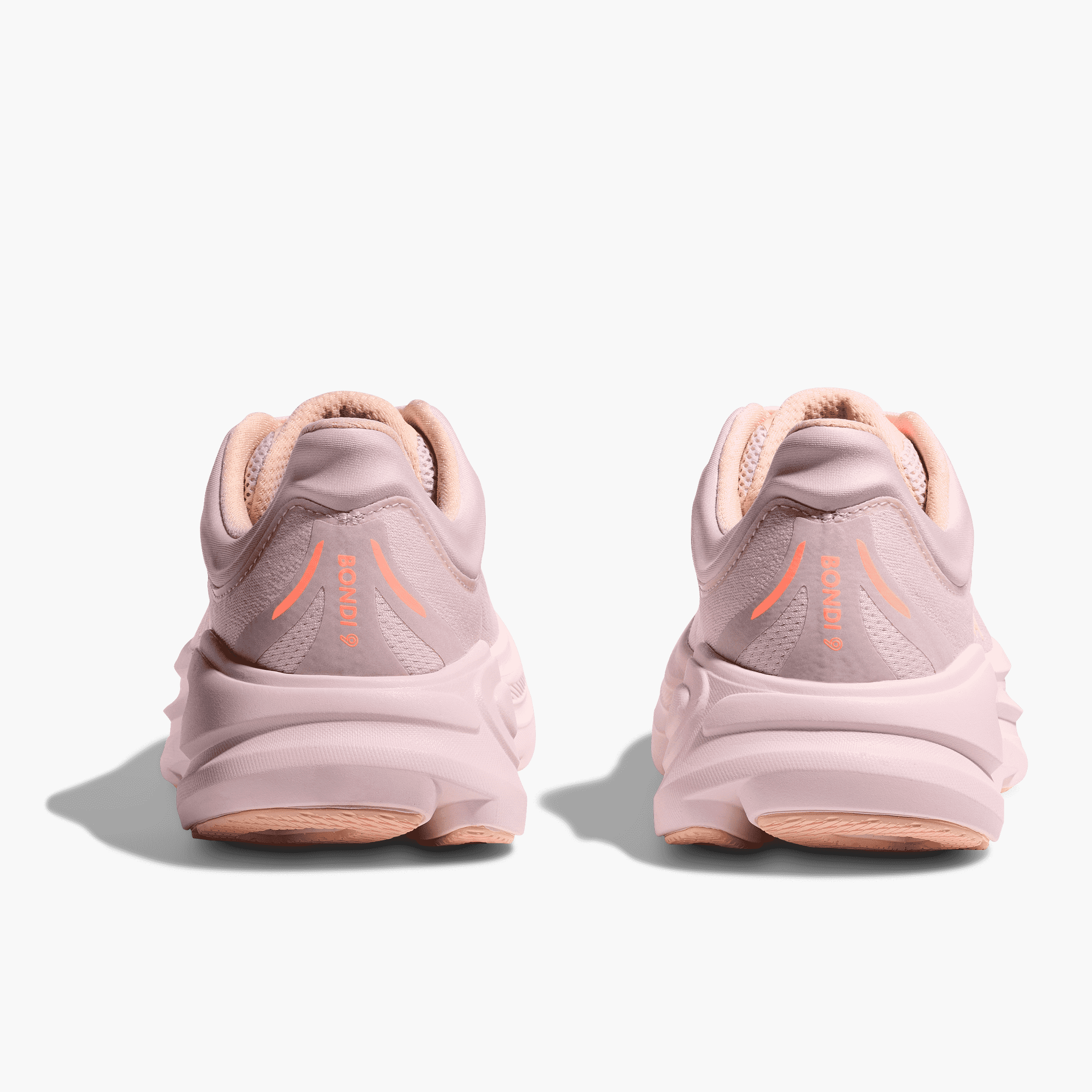 Heel angle shot of Women's Bondi 9 in Lilac Cream  /  Tangerine Glow