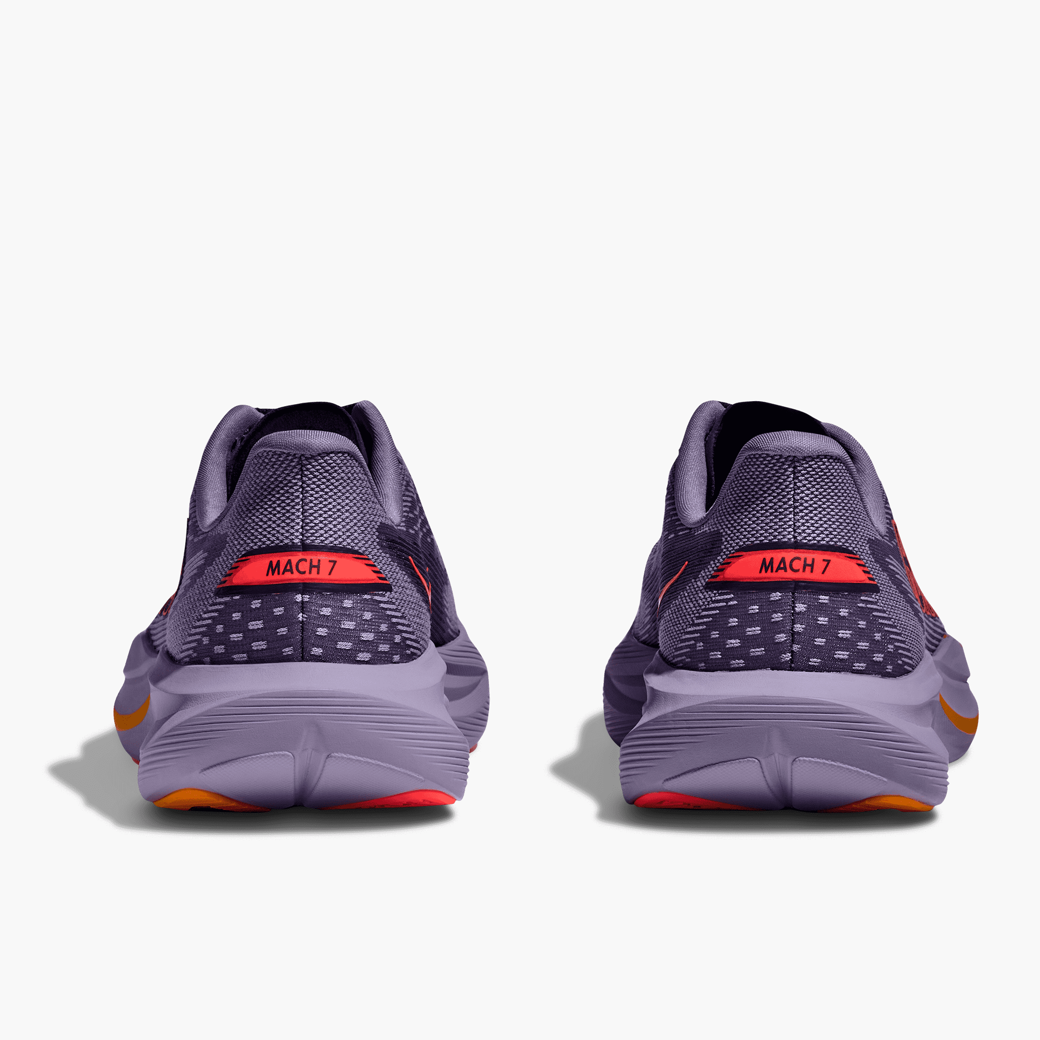 Heel angle shot of Women's Mach 7 in Berry Jam  /  Berry Patch