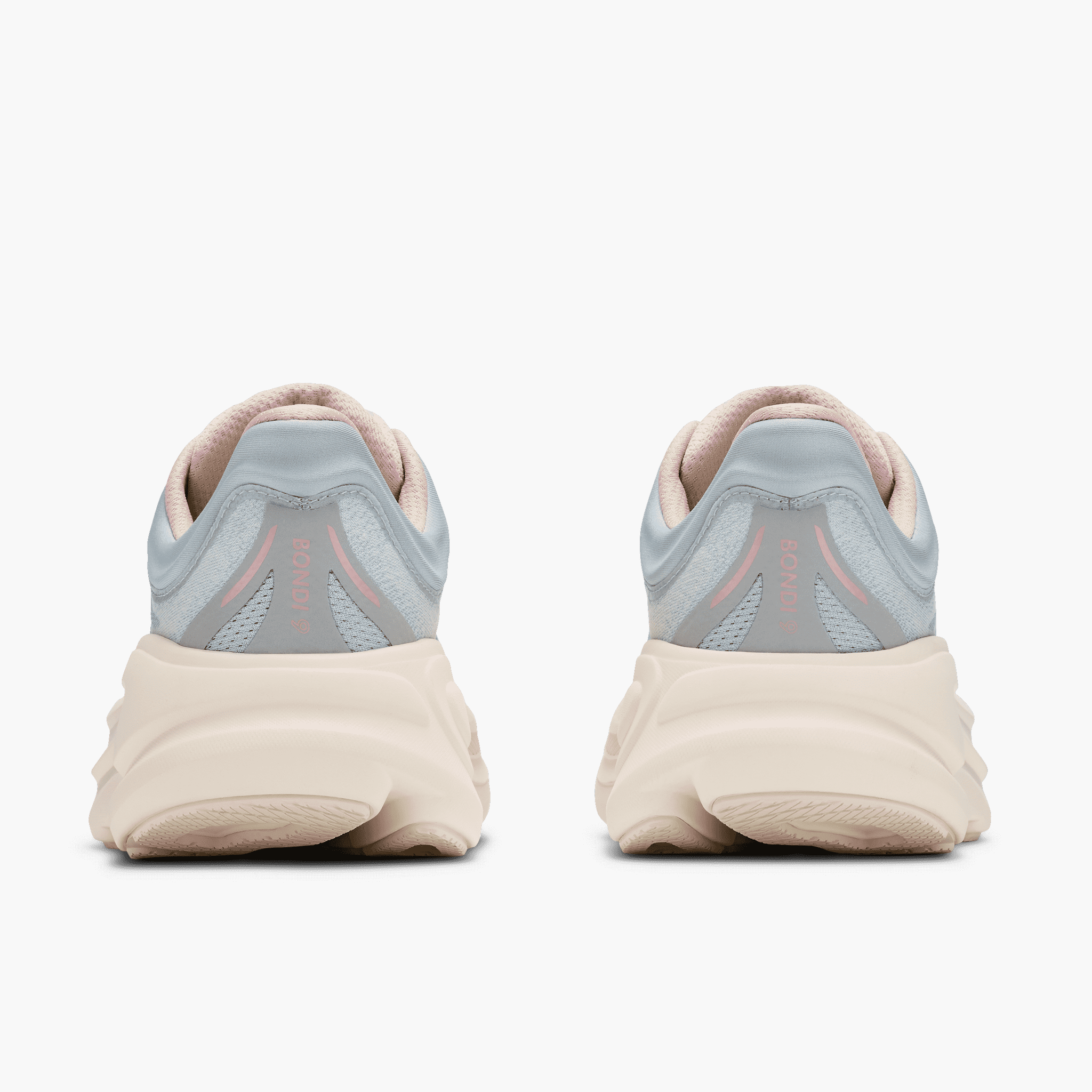 Heel angle shot of Women's Bondi 9 in Alabaster  /  Mineral Blue