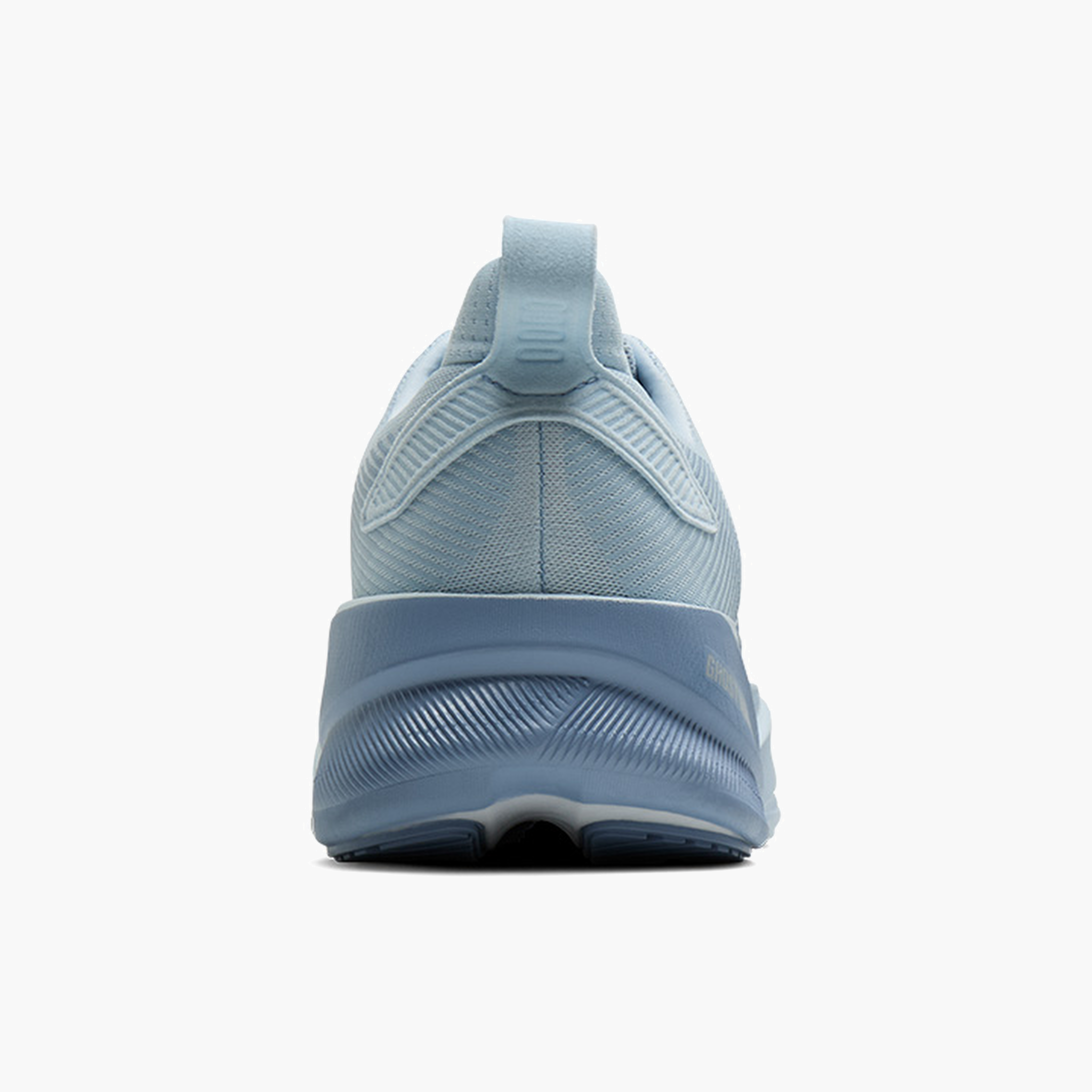 Heel angle shot of Women's Ghost Max 4 in Blue / Blue / Chrome