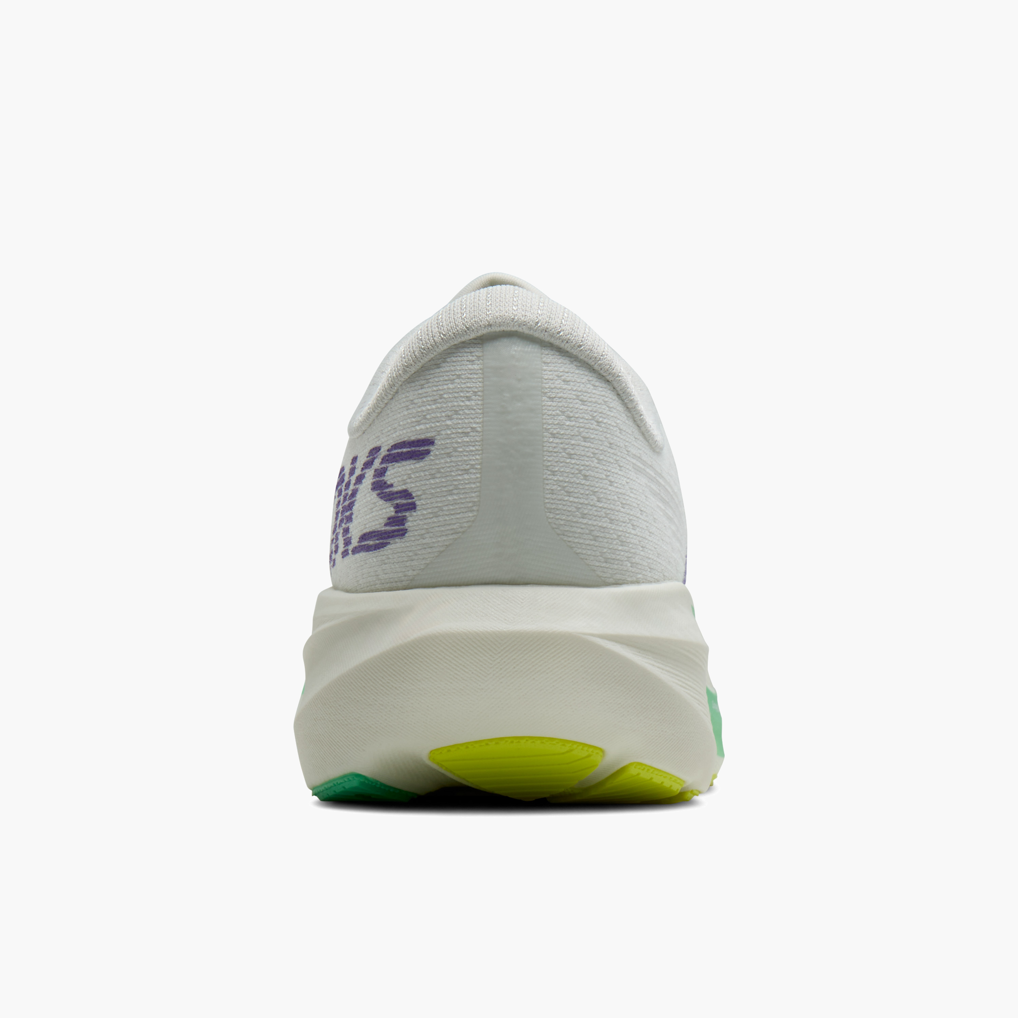 Heel angle shot of Women's Ghost Amp in Grey / Grey / Paradise Green