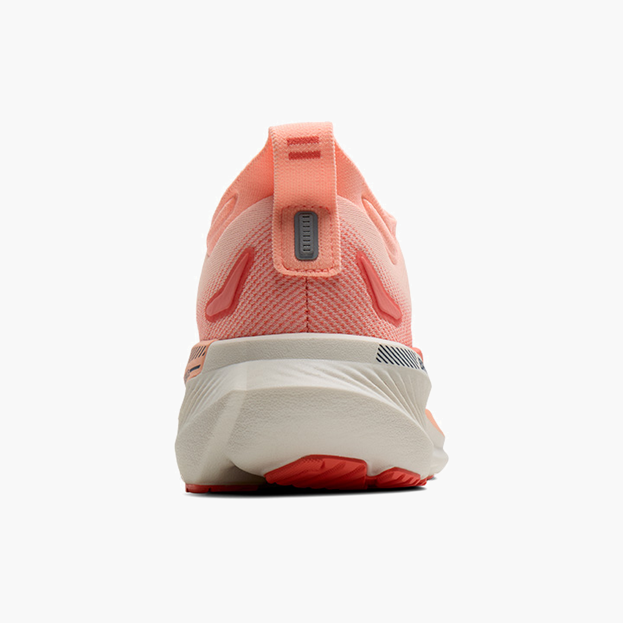 Heel angle shot of Women's Glycerin GTS 23 in Coral / Peach / Spellbound
