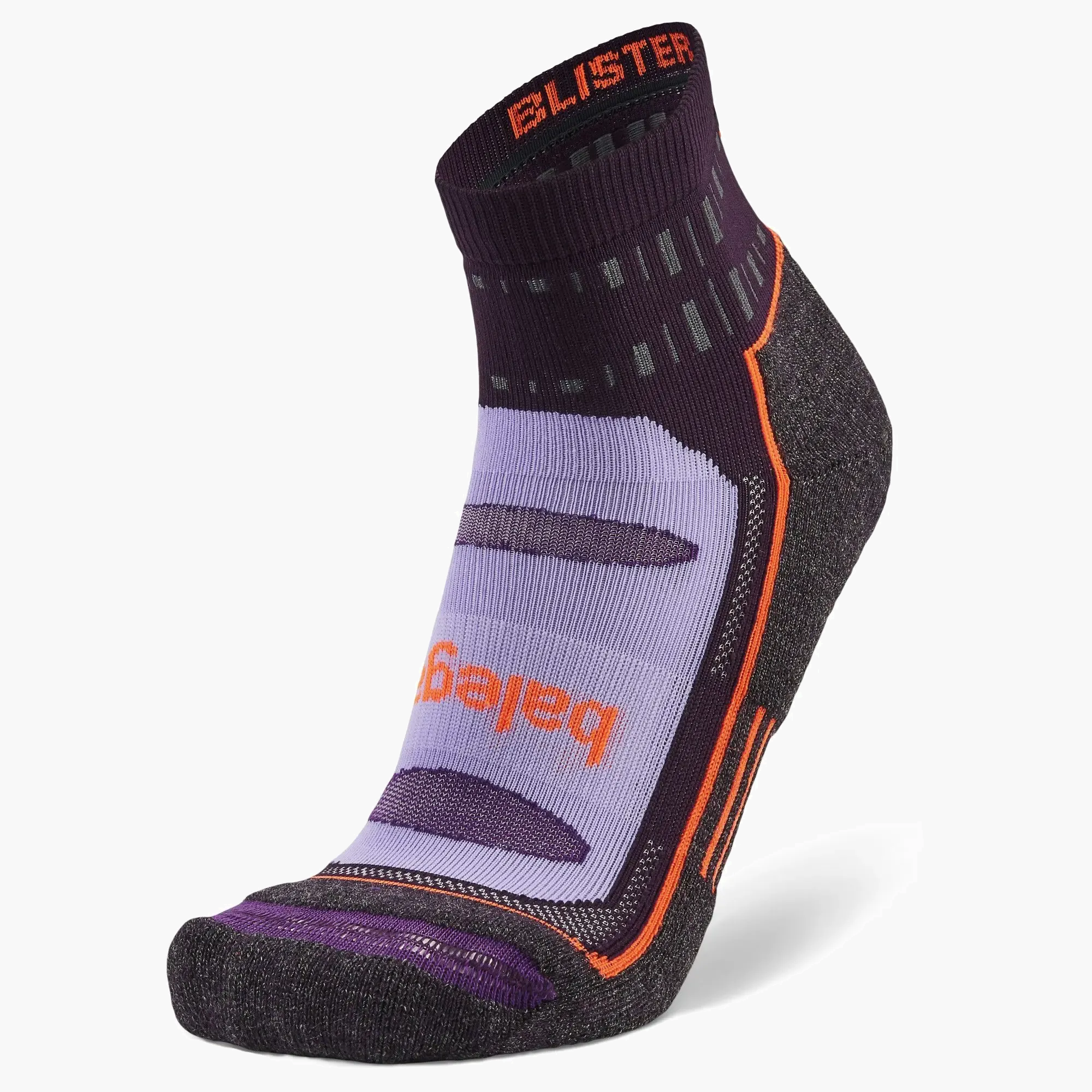 Blister Resist Quarter Socks in Plum - 6