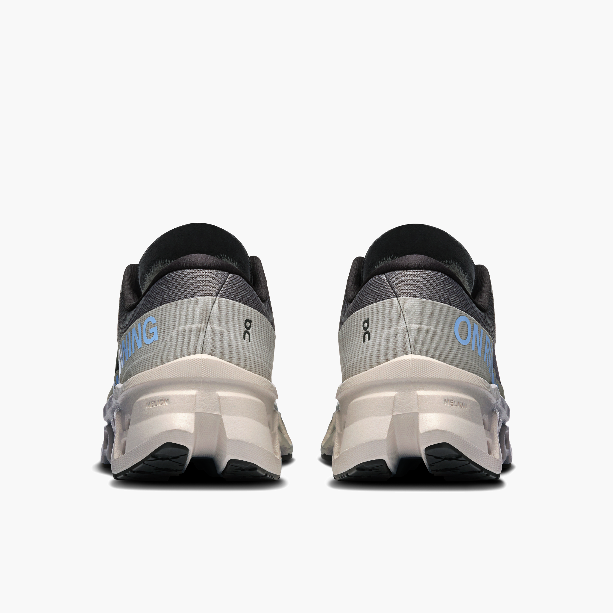 Heel angle shot of Men's Cloudmonster 3 in Rock | Silver