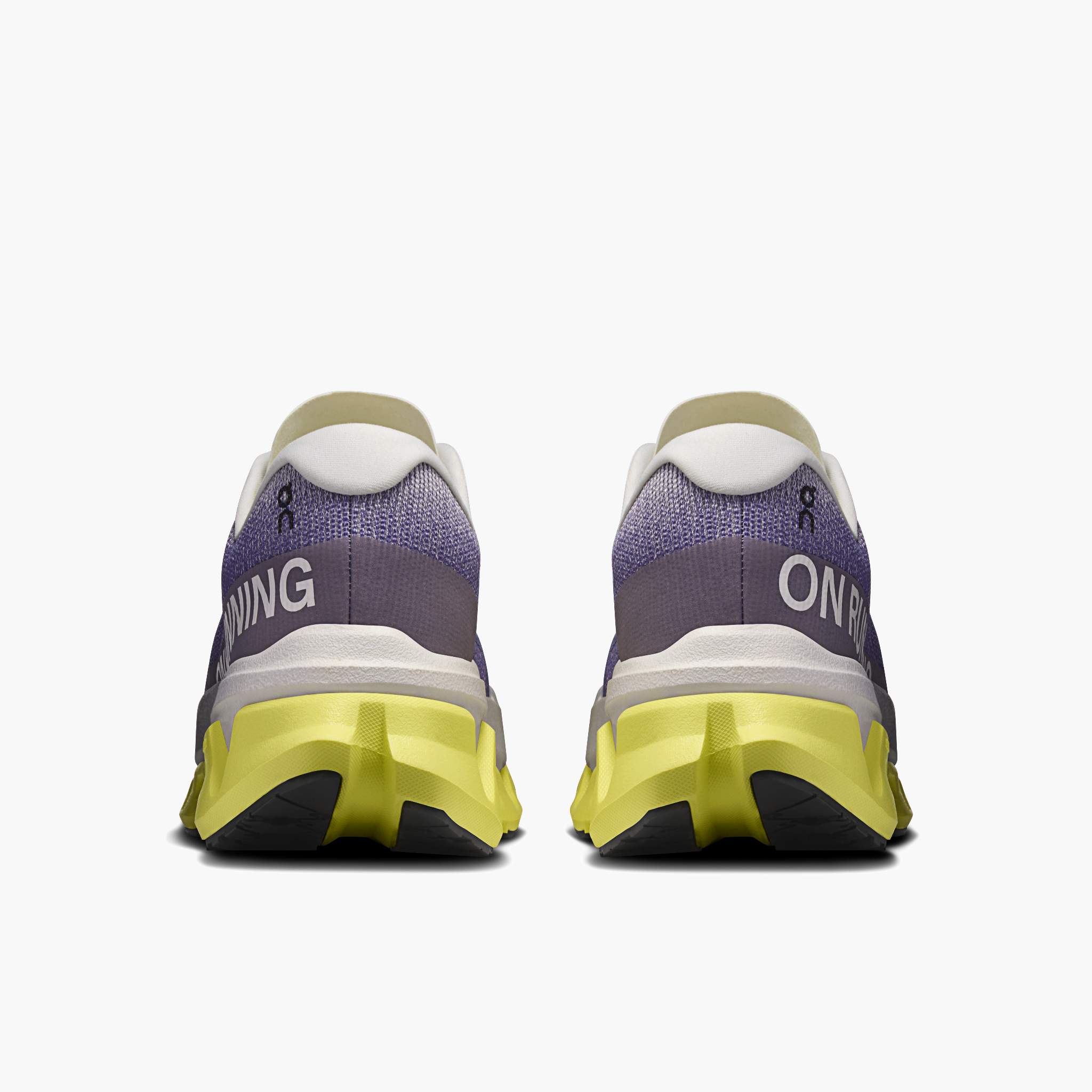 Heel angle shot of Men's Cloudmonster 3 Hyper in Lily | Limelight