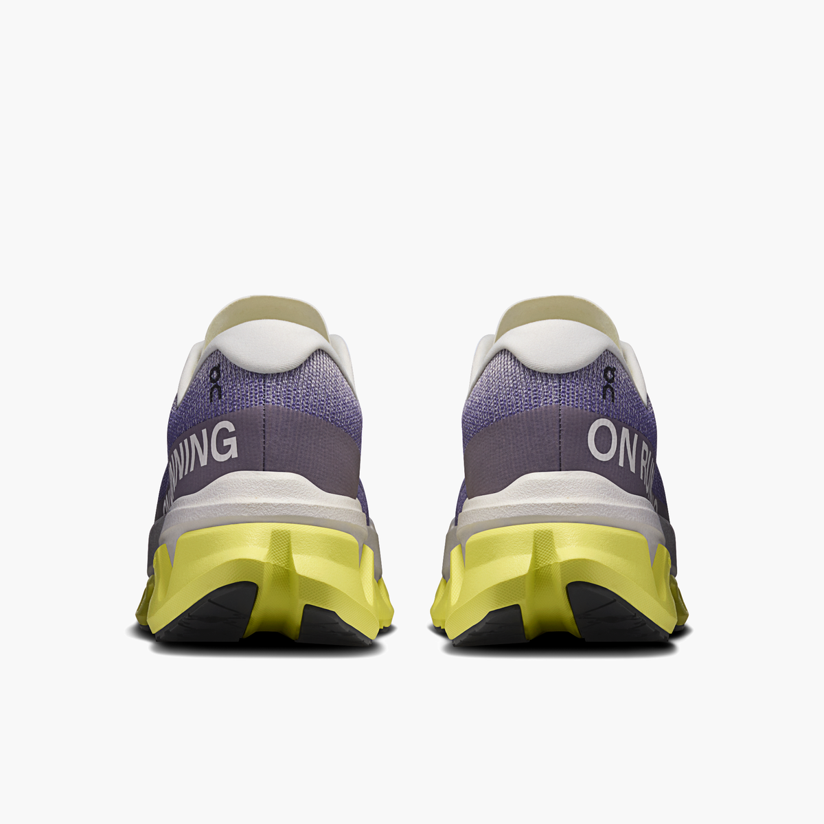 Heel angle shot of Men's Cloudmonster 3 Hyper in Lily | Limelight