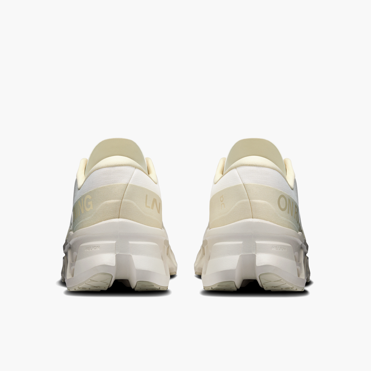 Heel angle shot of Men's Cloudmonster 3 in Ivory | Ray