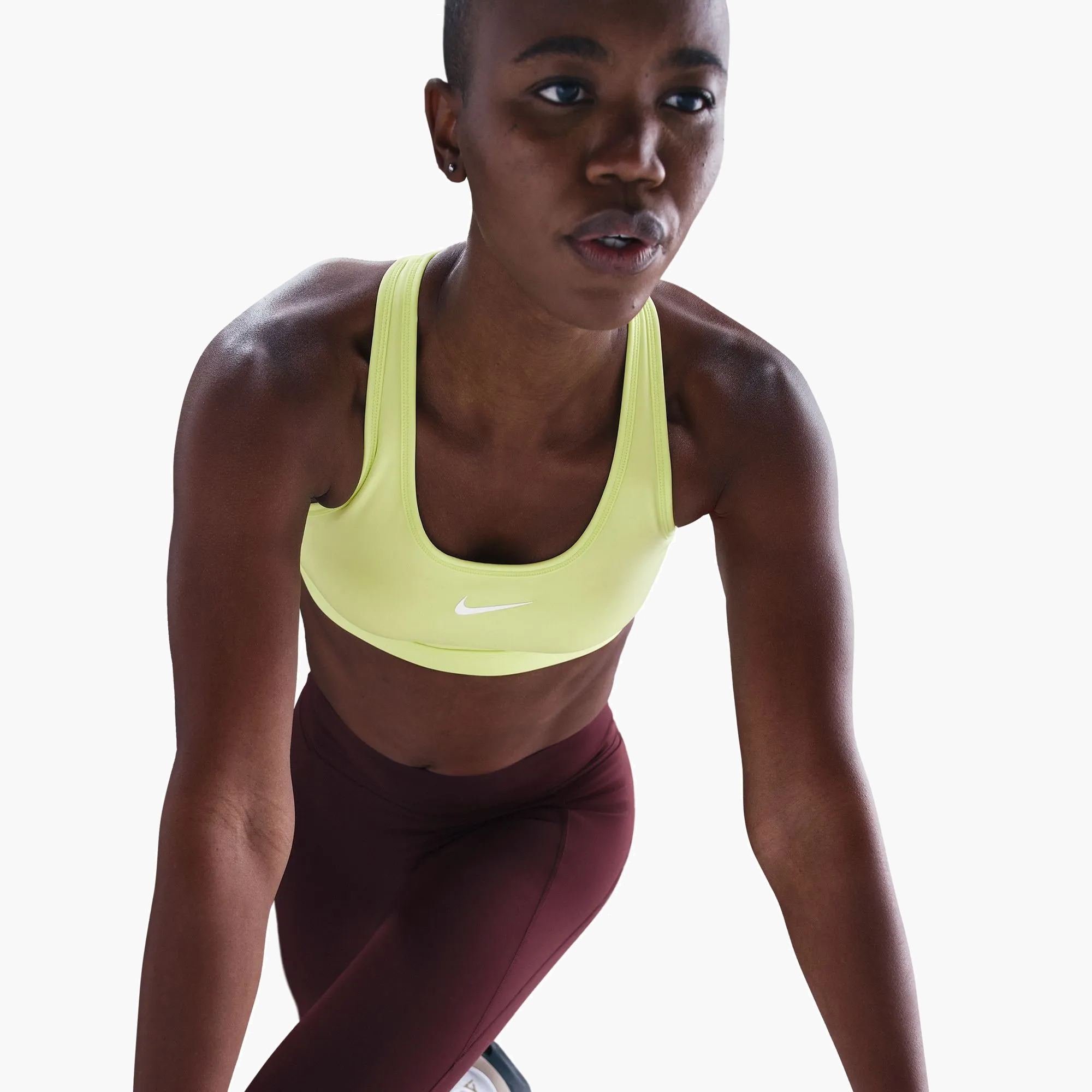 Swoosh Medium Support Bra in LT Lemon Twist - 6