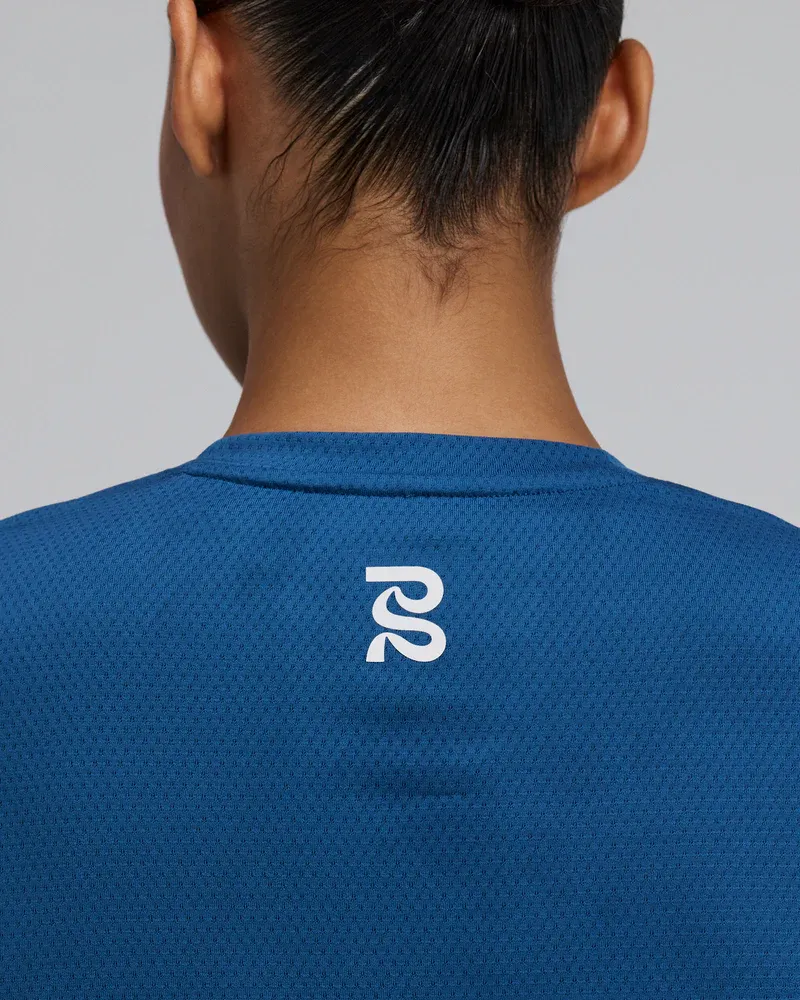 Women s Micromesh Run Tee in Aegean - 6
