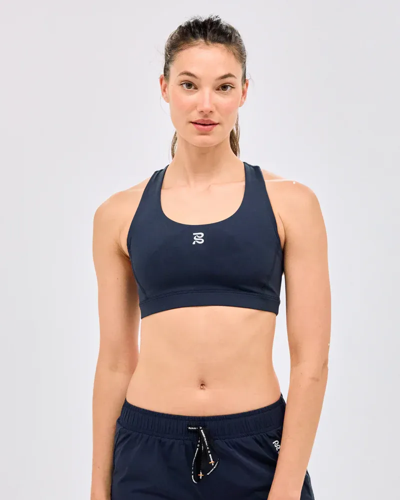 Stamina Scoop Neck Run Bra in NY Navy - 6