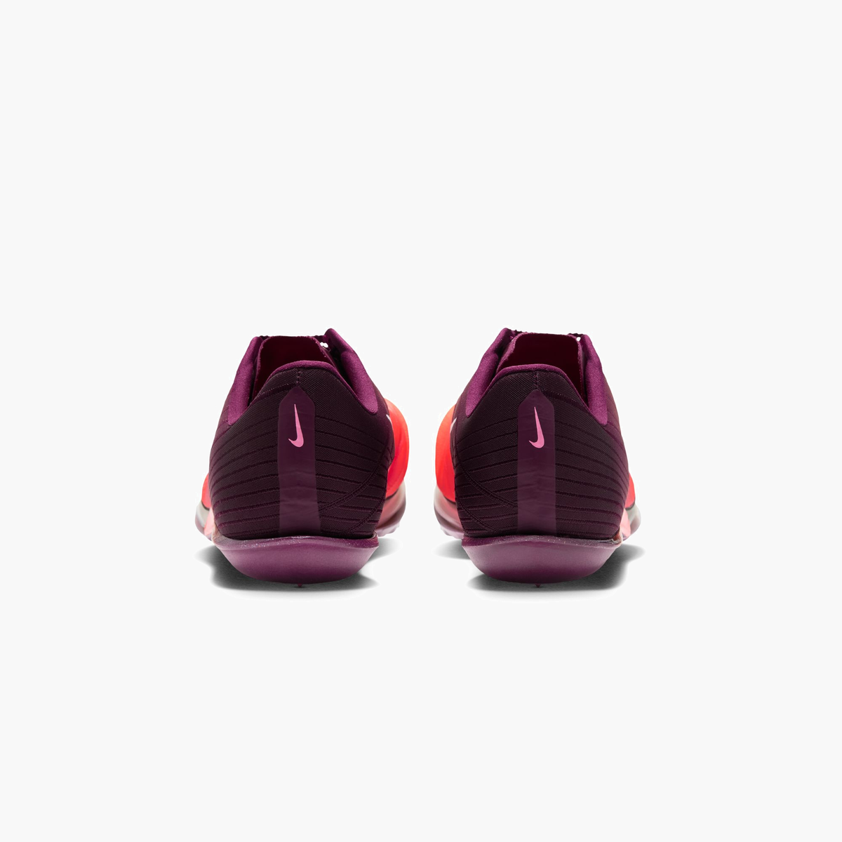 Heel angle shot of All Gender Maxfly 2 in Bordeaux / White-bright Crimson