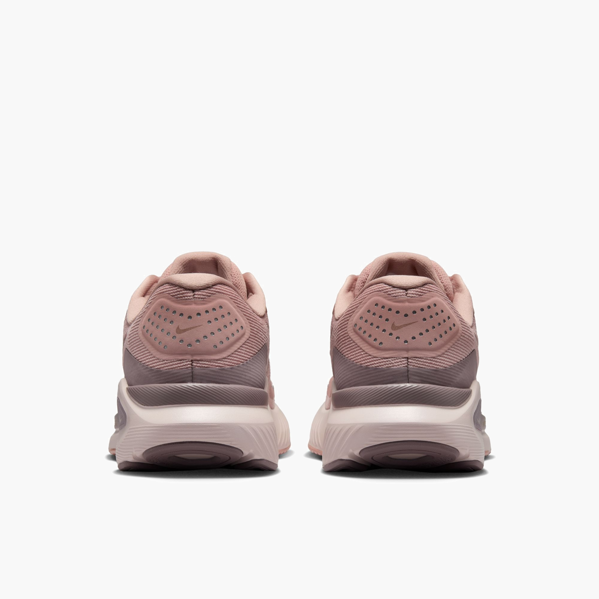 Heel angle shot of Women's Structure 26 in Particle Pink / Mtlc Rose Gold-Taupe Grey
