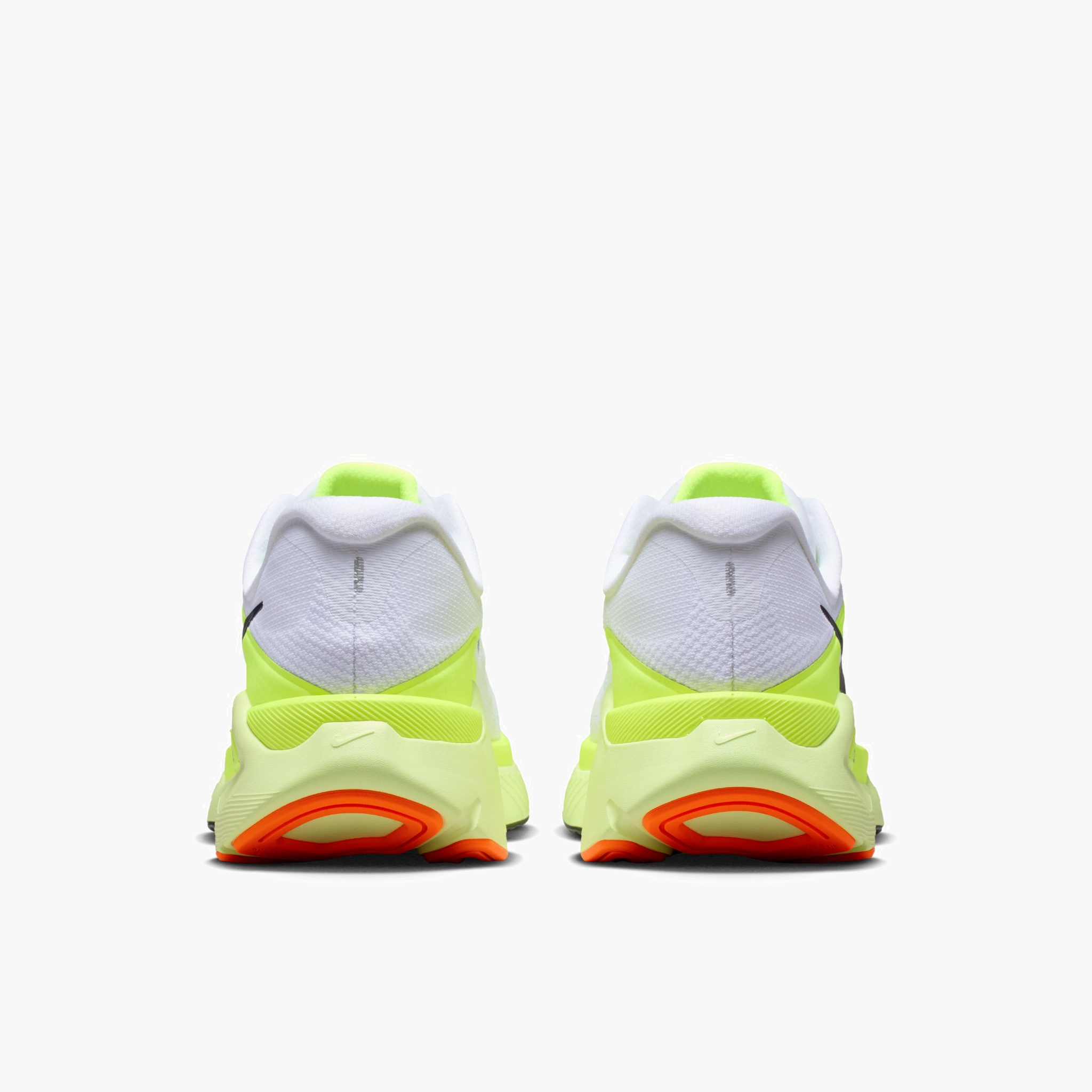 Heel angle shot of Men's Structure Plus in White / Black-Pure Platinum-Volt