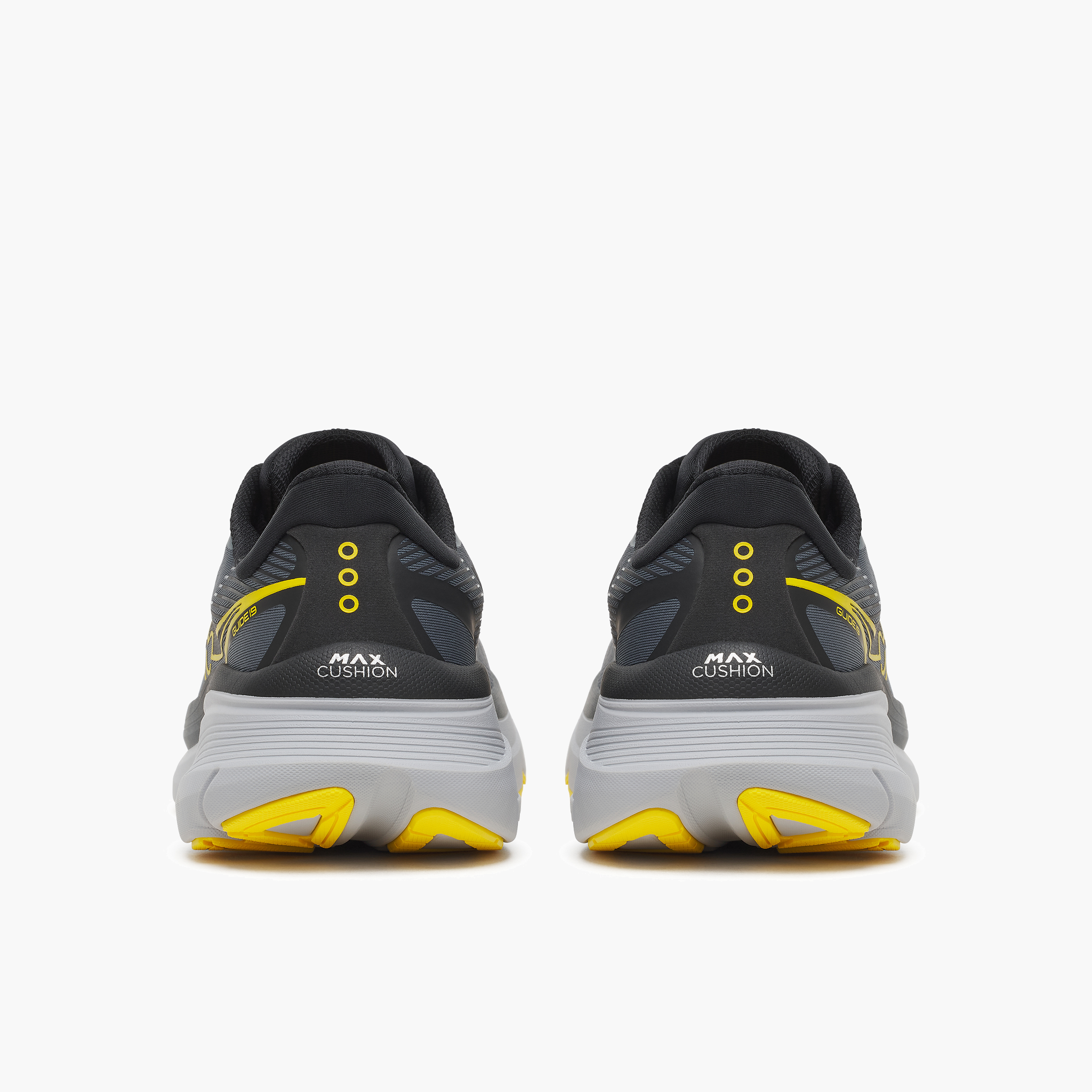 Heel angle shot of Men's Guide 19 in Anchor / Black