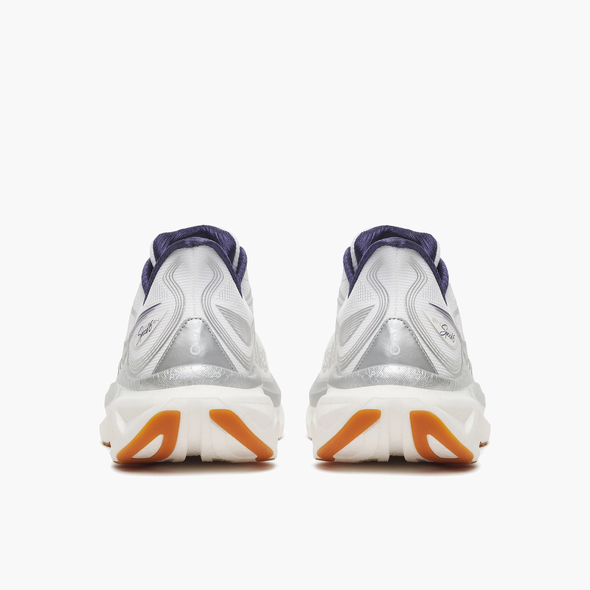 Heel angle shot of Men's Endorphin Speed 6 in White / Naval