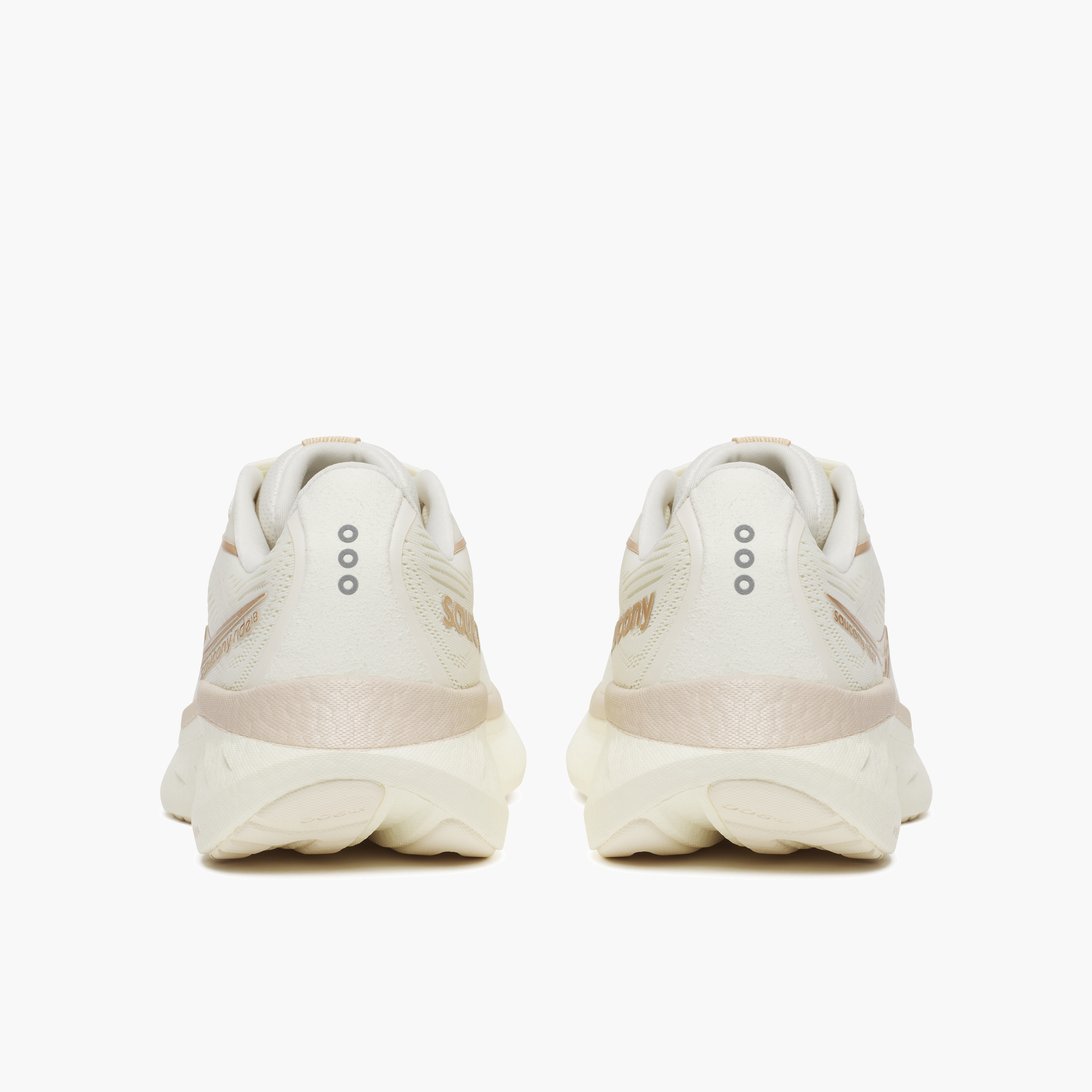Heel angle shot of Women's Ride 18 in Vanilla