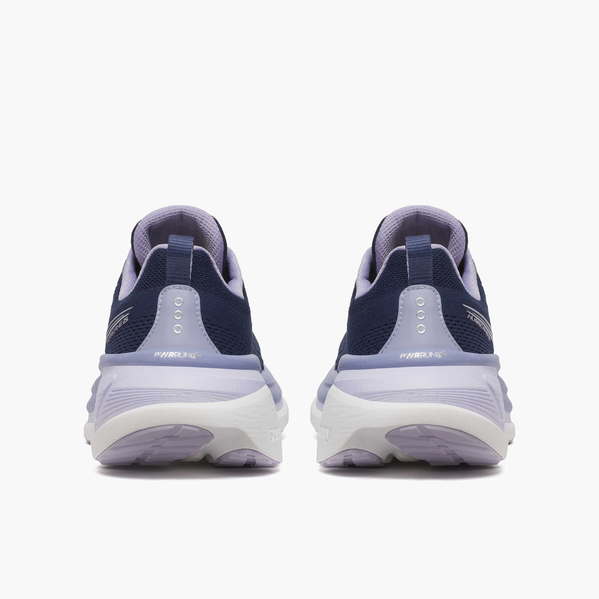 Heel angle shot of Women's Hurricane 25 in Navy / Aster