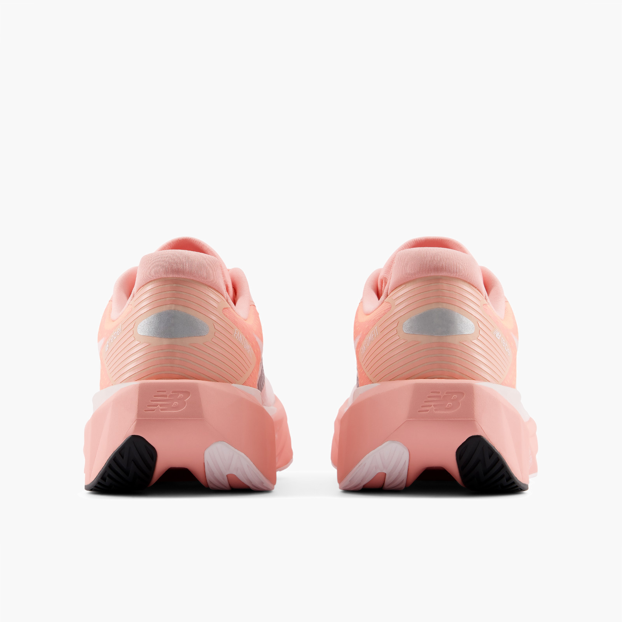 Heel angle shot of Women's FuelCell Rebel v5 in Pinklemonade / Pinksalt