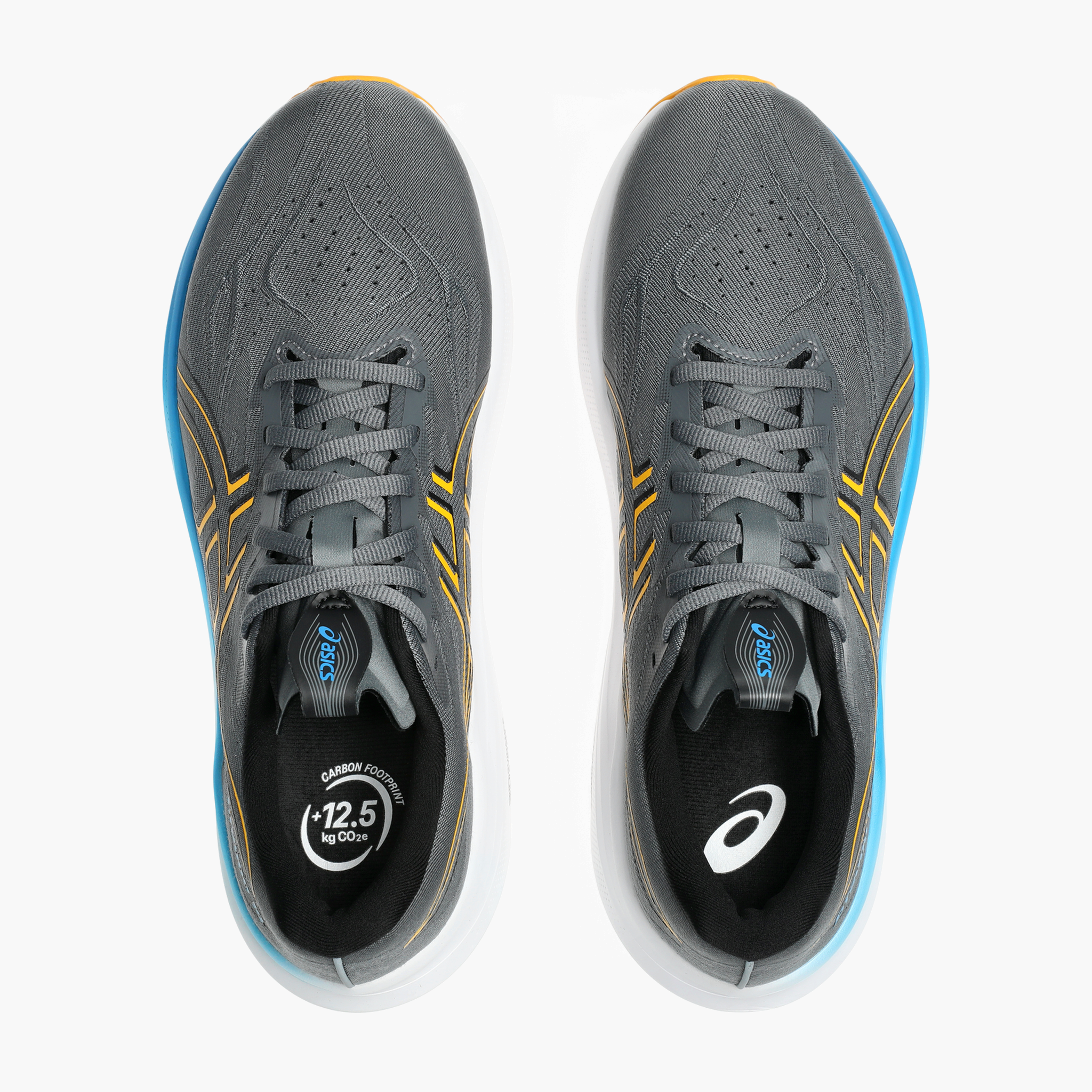 Overhead angle shot of Men's GT-2000 14 in Steel Grey / Yamabuki