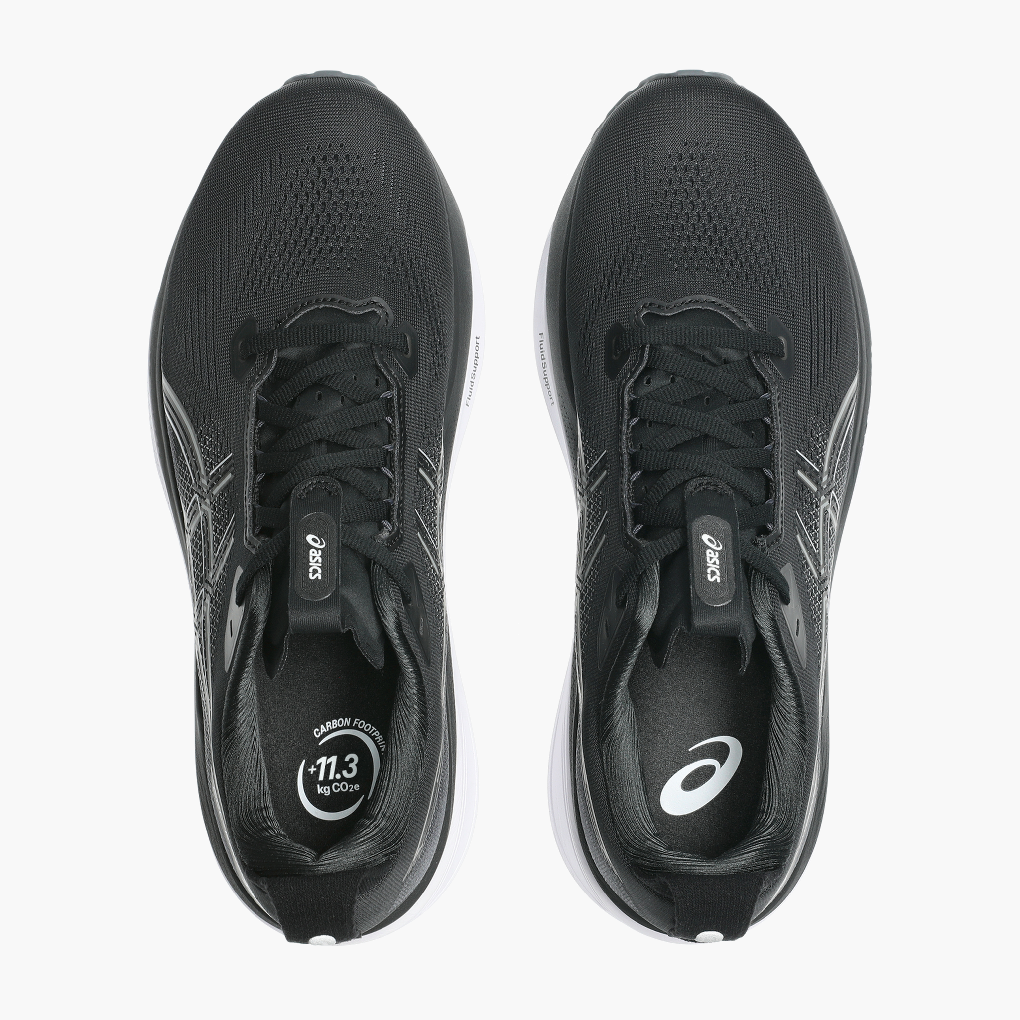 Overhead angle shot of Men's Gel-Kayano 33 in Black / White