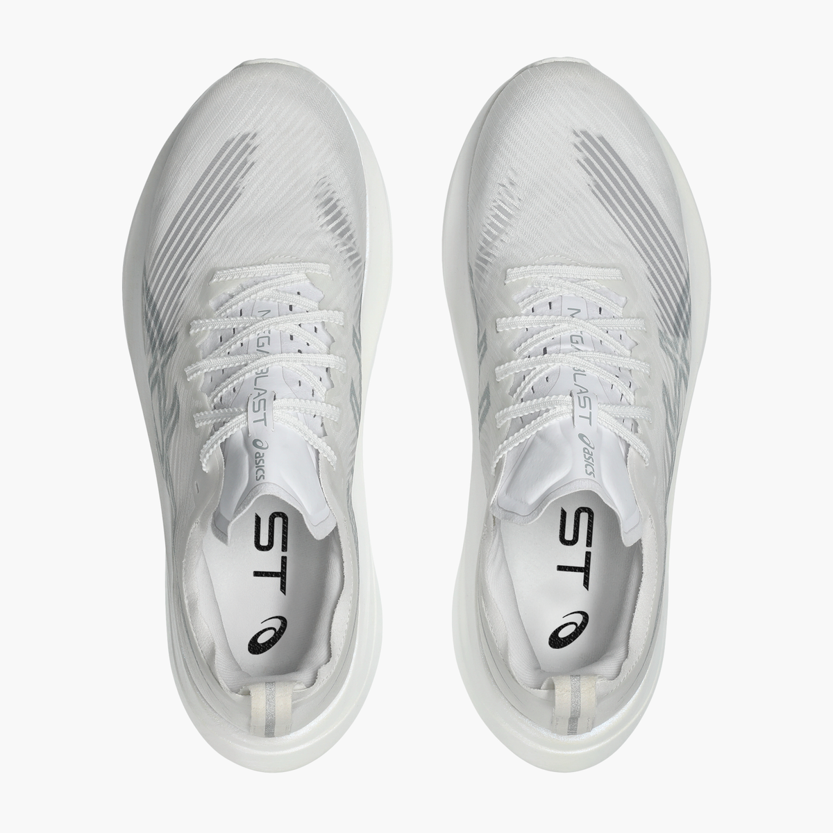 Overhead angle shot of All Gender Megablast in White / Piedmont Grey