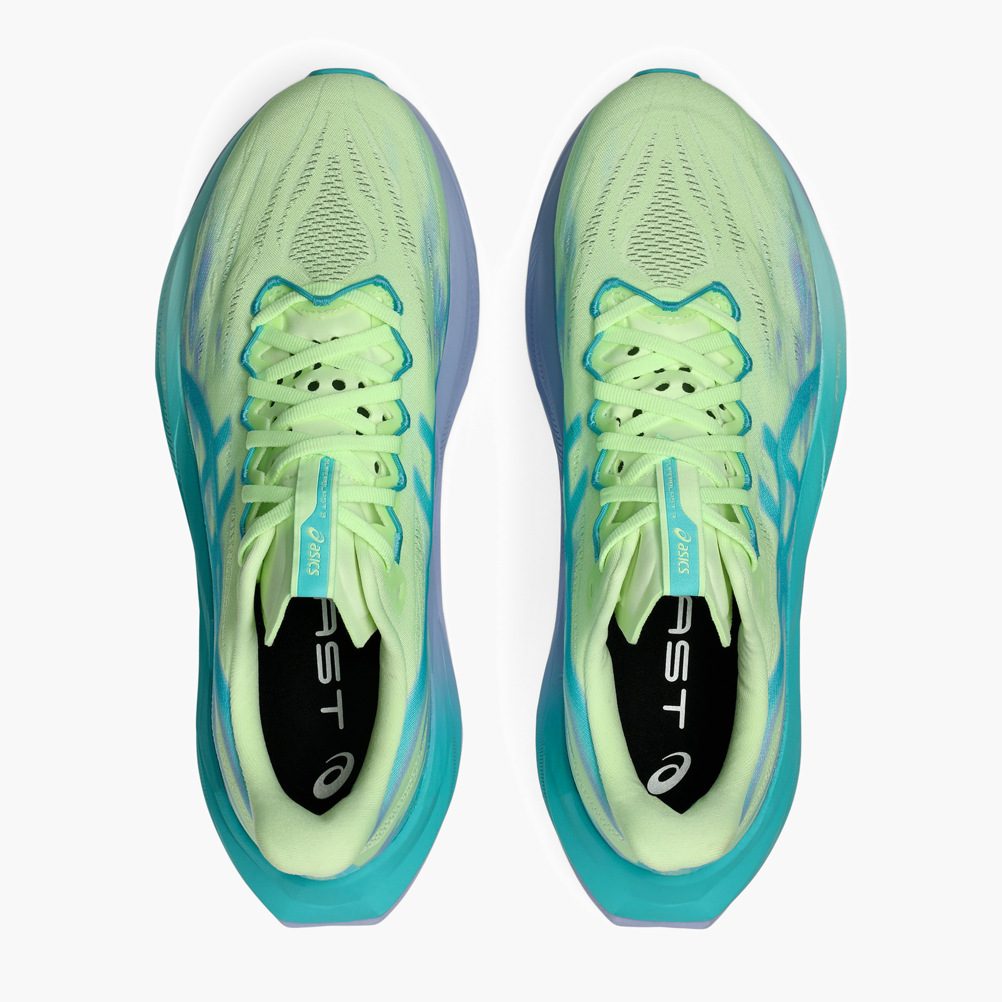 Overhead angle shot of All Gender Superblast 3 in Illuminate Yellow / Energy Aqua