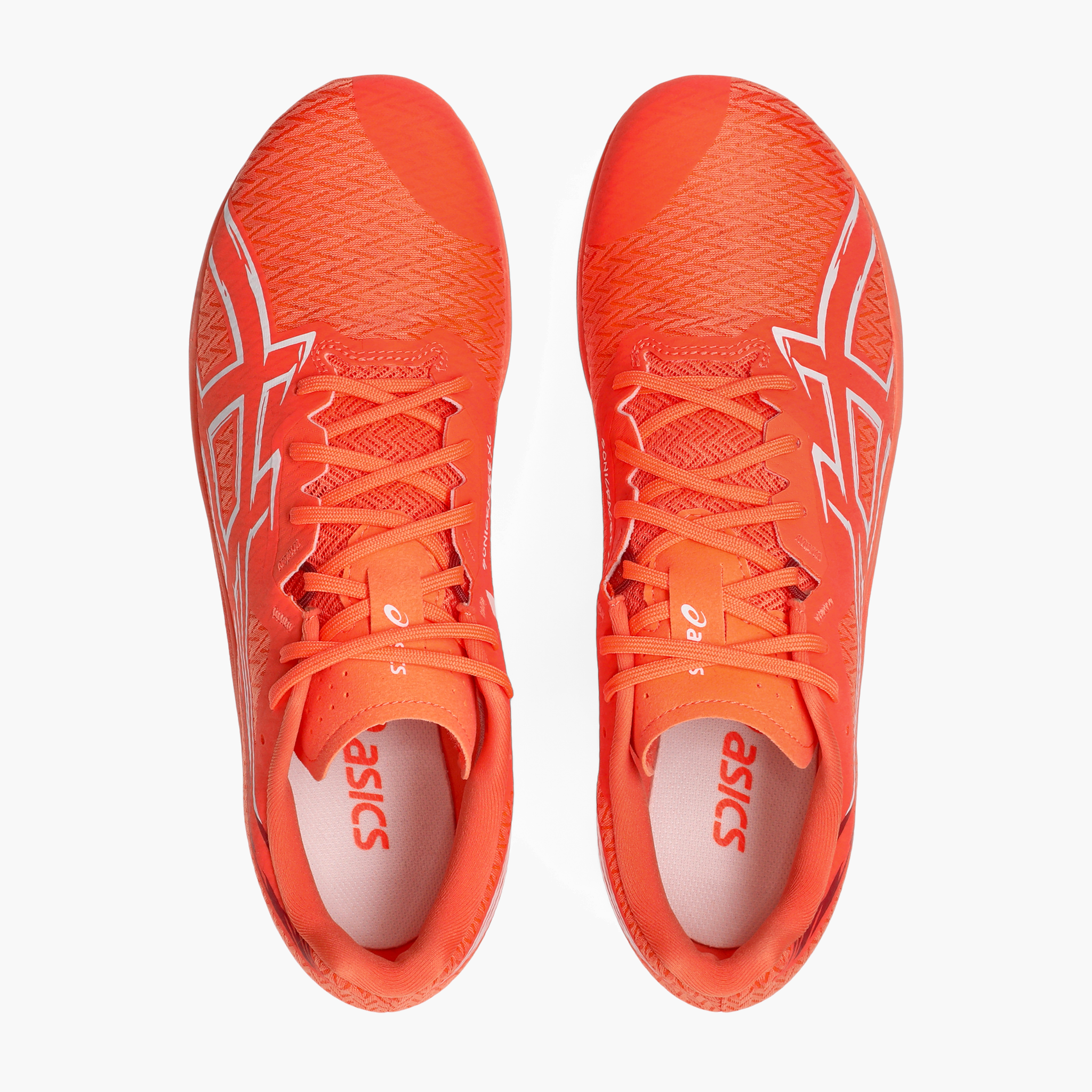 Overhead angle shot of All Gender Sonicracer XC in Vivid Coral / White