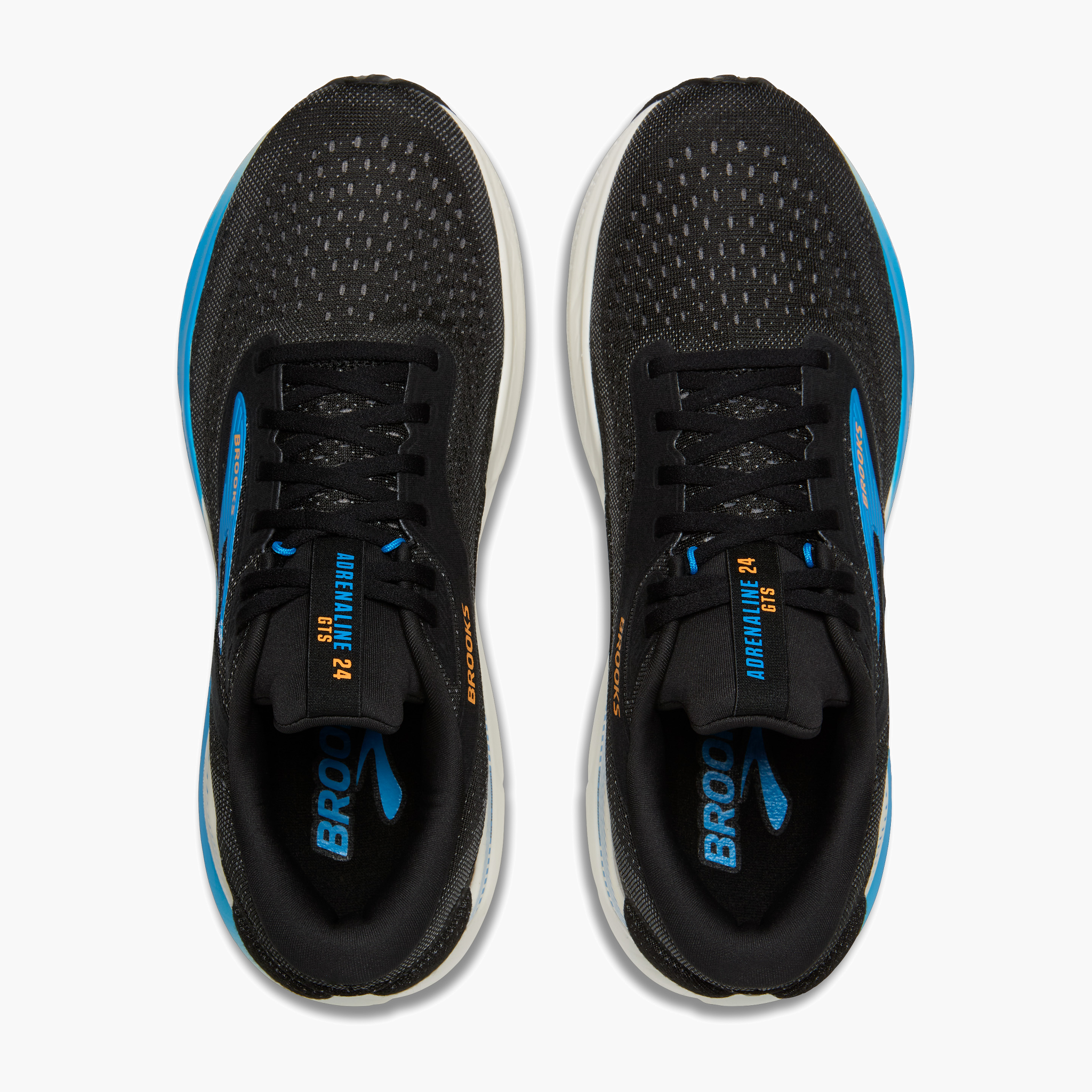 Overhead angle shot of Men's Adrenaline GTS 24 in Black / Ebony / Cloissonne