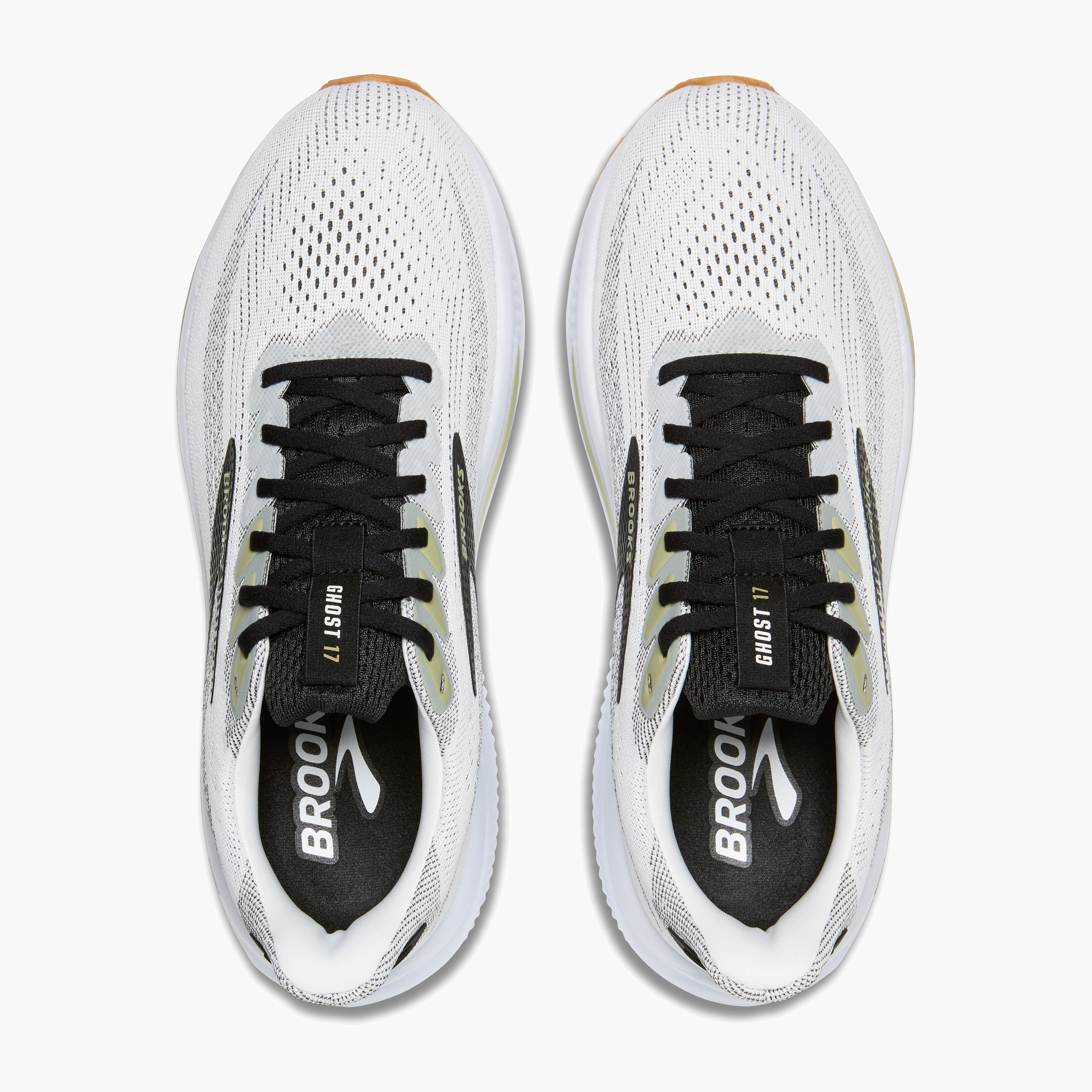 Overhead angle shot of Men's Ghost 17 in White / Black / Tea