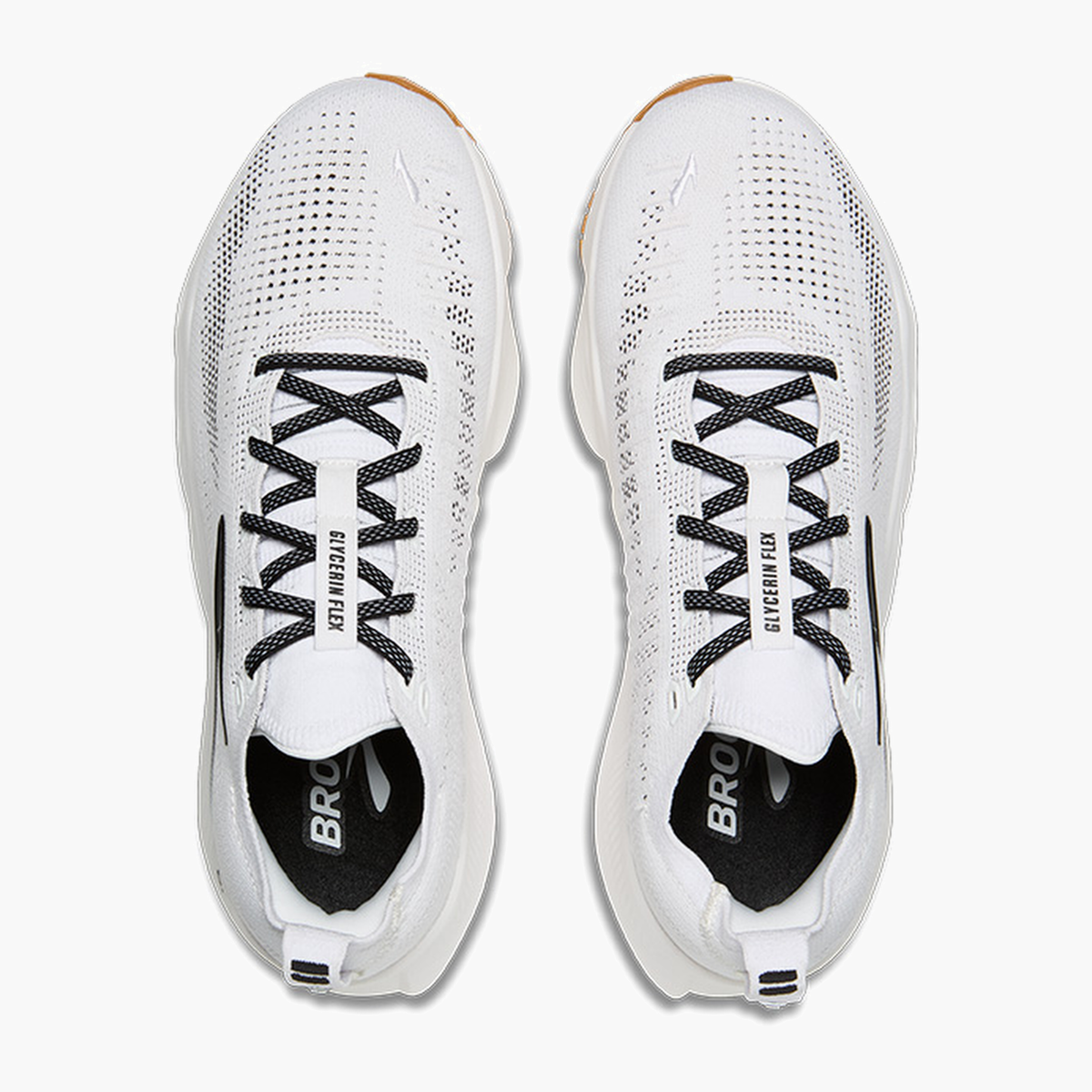 Overhead angle shot of Men's Glycerin Flex in White / Black / Gum