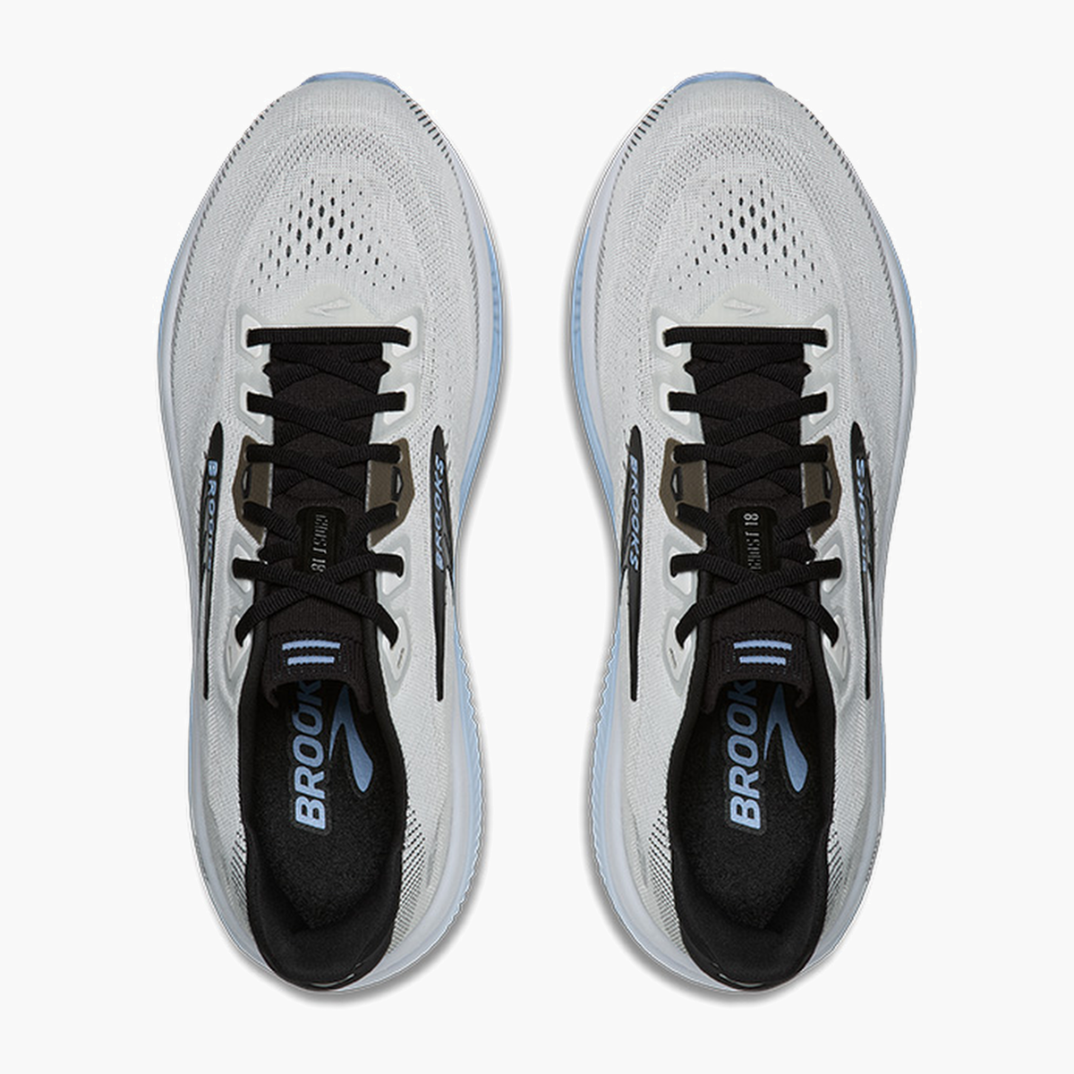 Overhead angle shot of Men's Ghost 18 in White / Black / Open Air