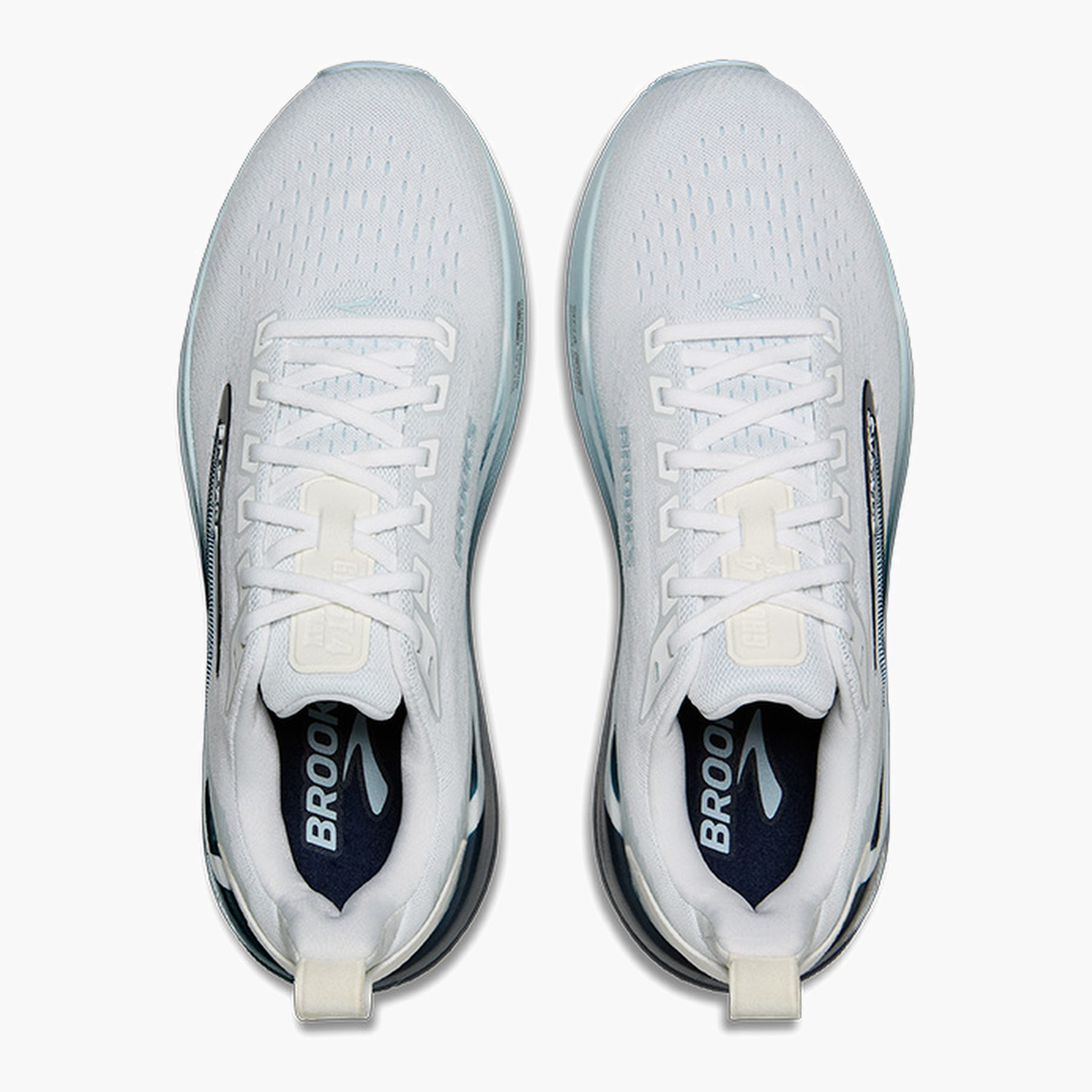 Overhead angle shot of Men's Ghost Max 4 in White / Navy / Blue