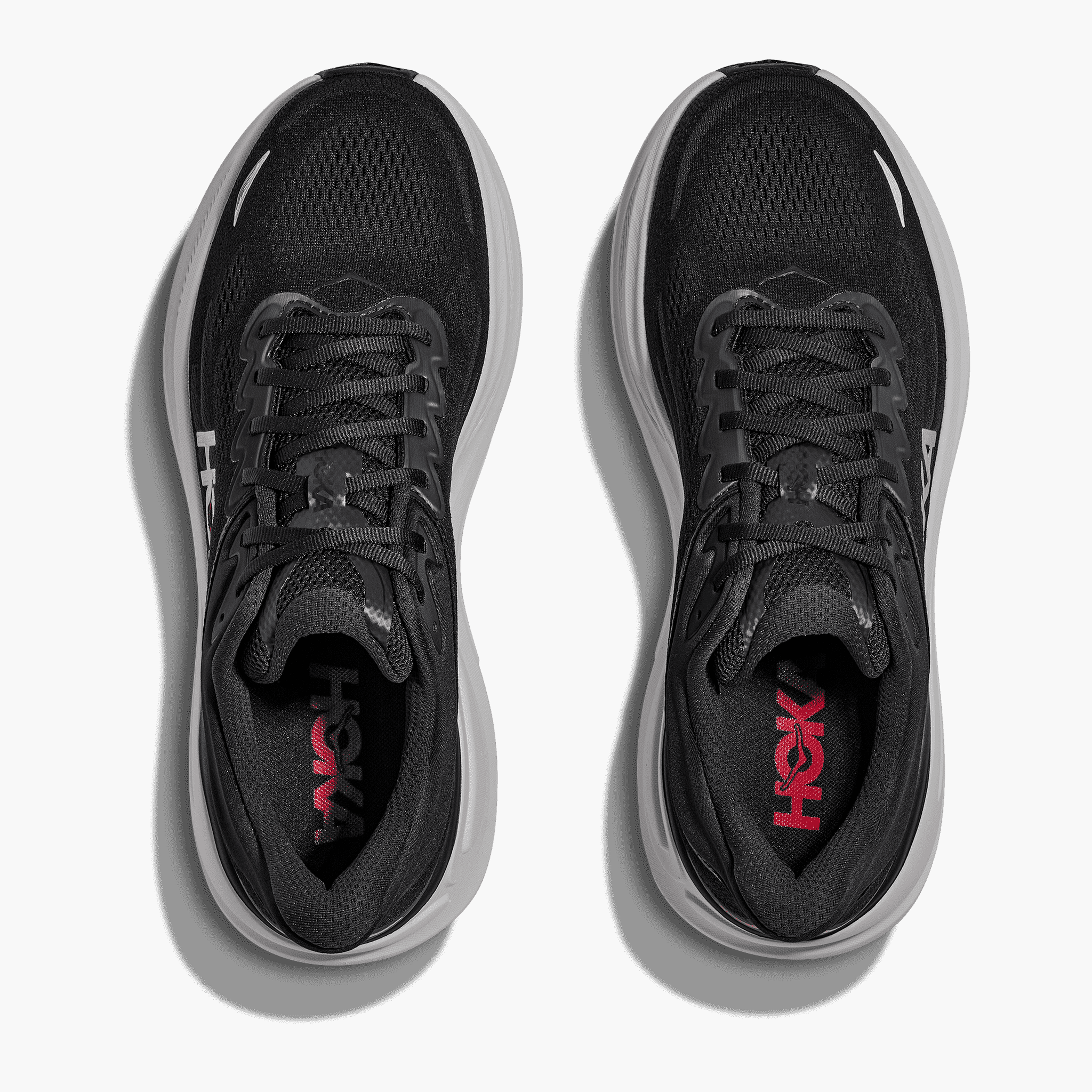 Overhead angle shot of Men's Bondi 9 in Black  /  Vermillion