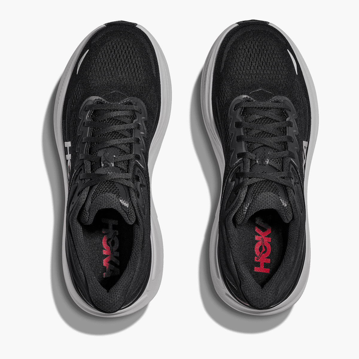 Overhead angle shot of Men's Bondi 9 in Black  /  Vermillion