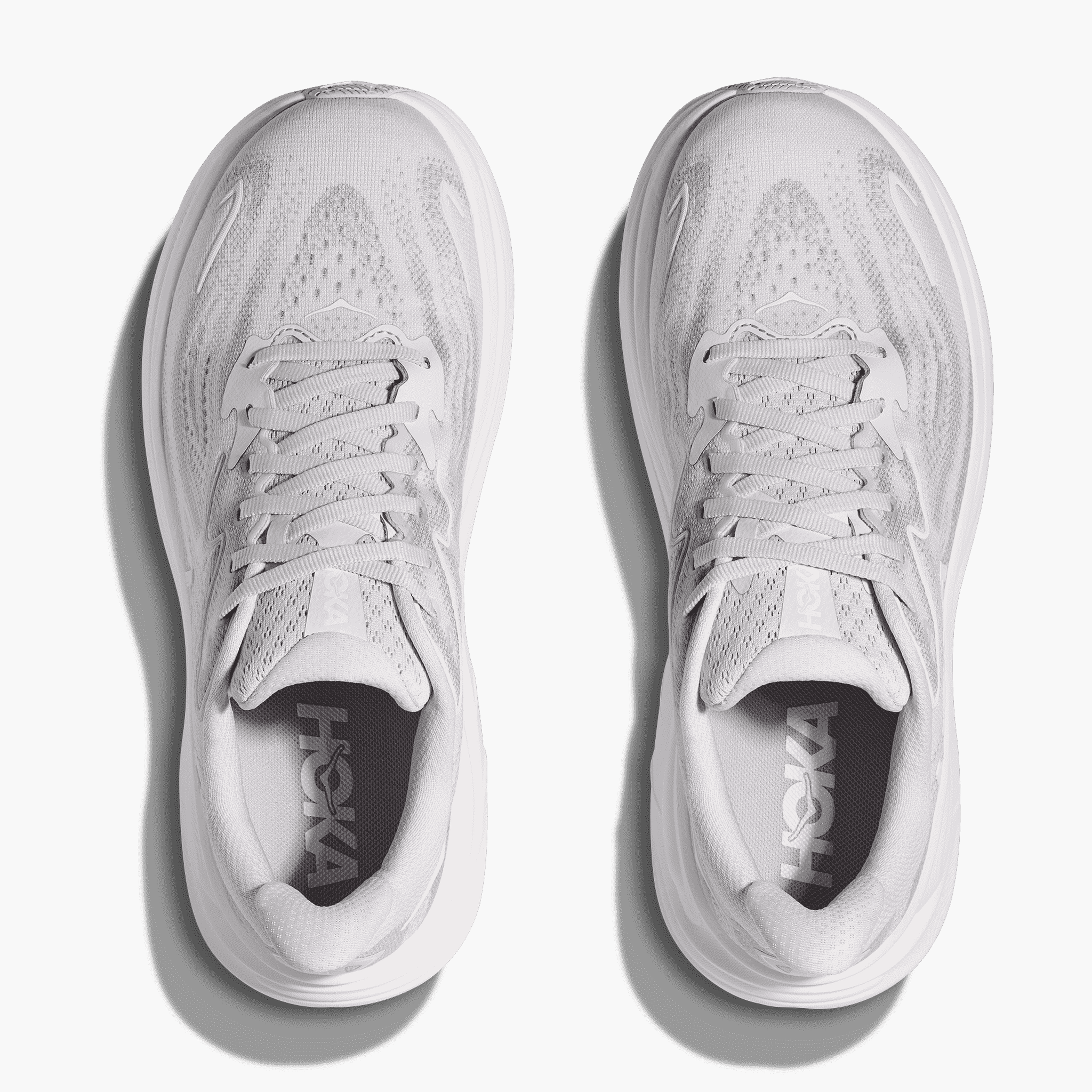 Overhead angle shot of Women's Clifton 10 in Cosmic Grey / Stardust