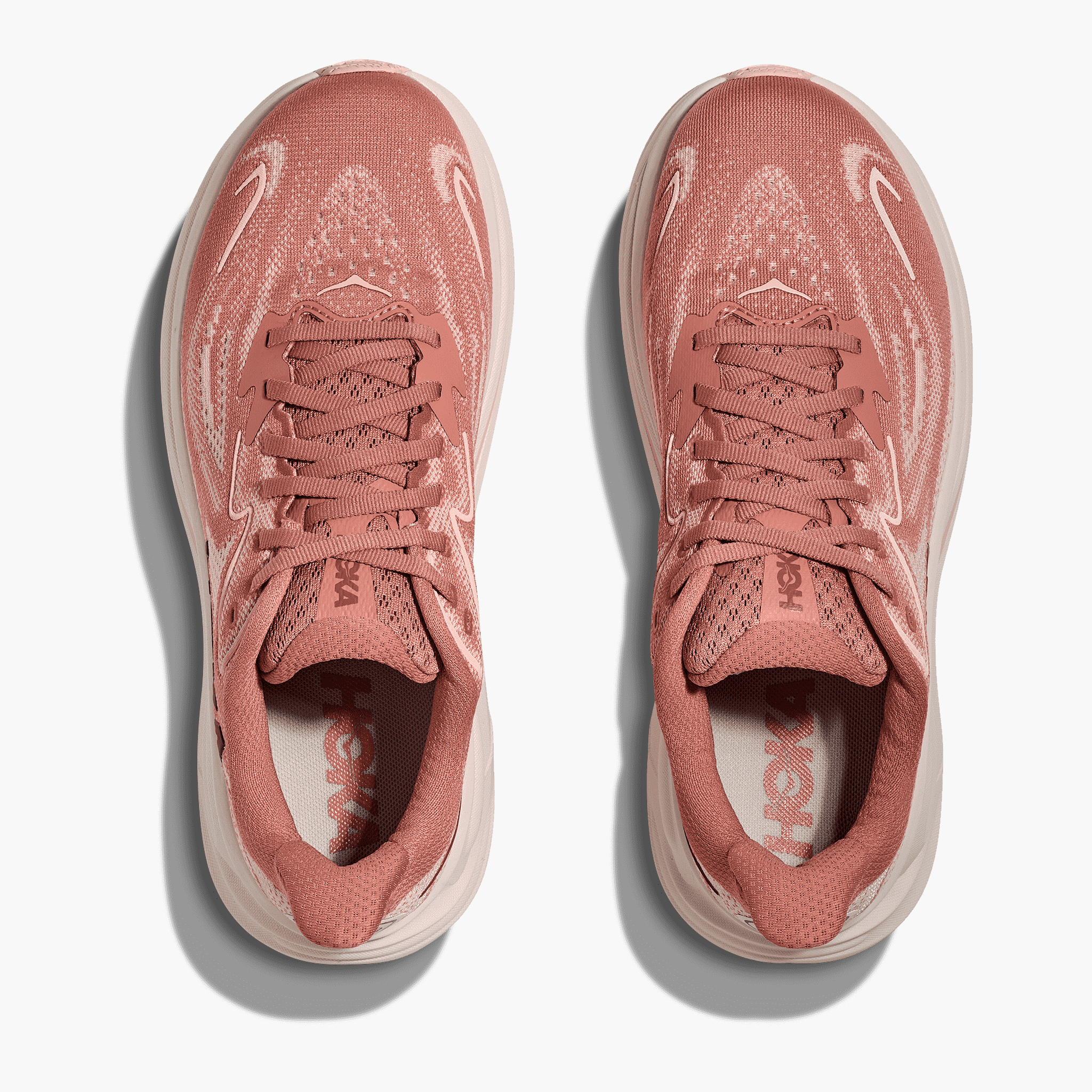 Overhead angle shot of Women's Clifton 10 in Blush  /  Rose Latte